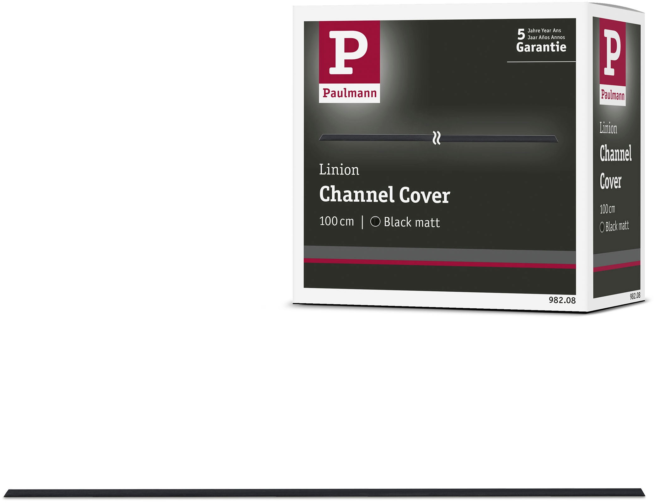 PAULMANN Schienensystem-Schienen "Linion Abdeckung", B:100cm H:0,1cm T:3,6cm, schwarz, Stromschienensysteme