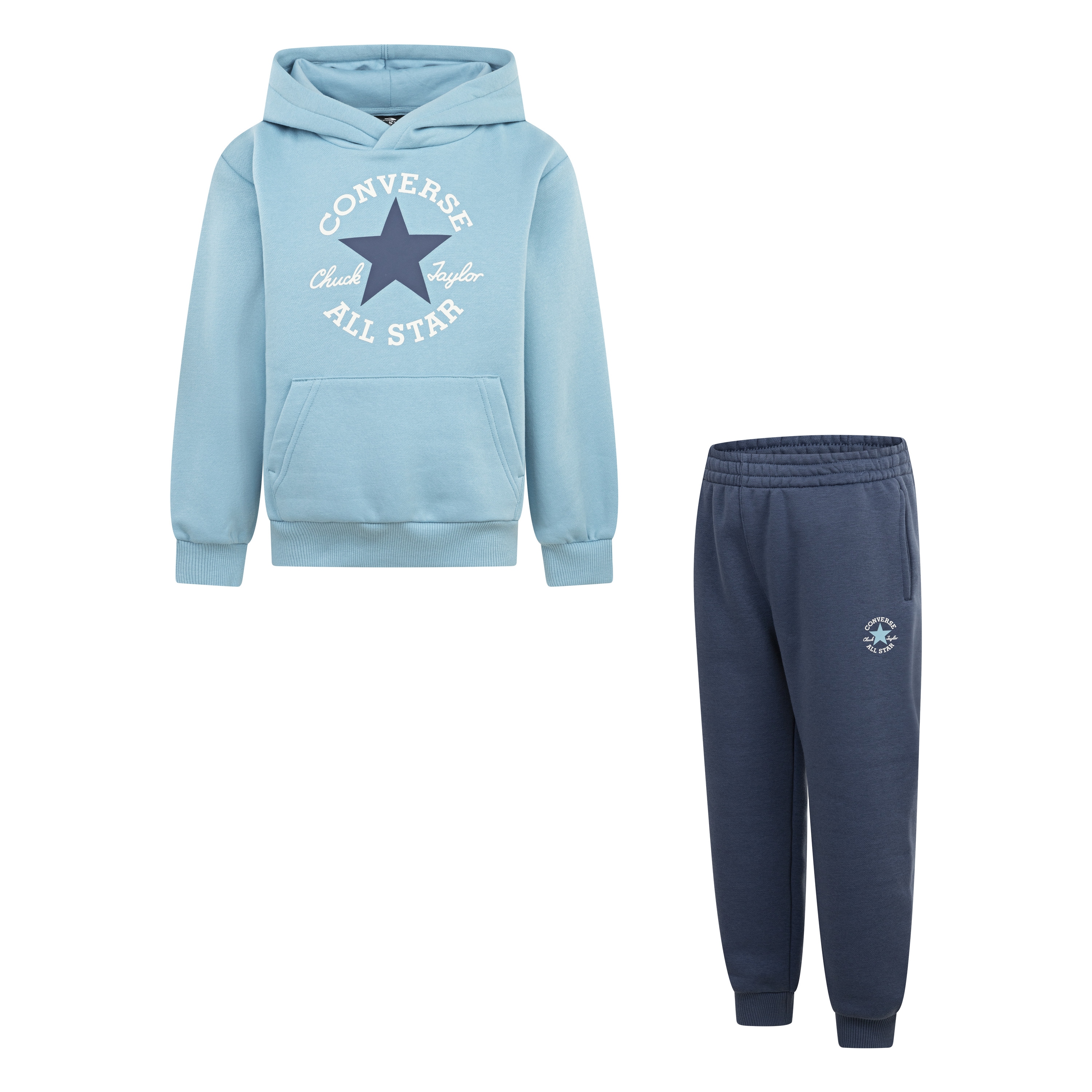 CONVERSE Jungen Jogginganzug "CNVB DISSECTED CTP HBR PO SET", blau, Gr. 116, Obermaterial: 60% Baumwolle, 40% Polyester, Sportanzüge, für Kinder