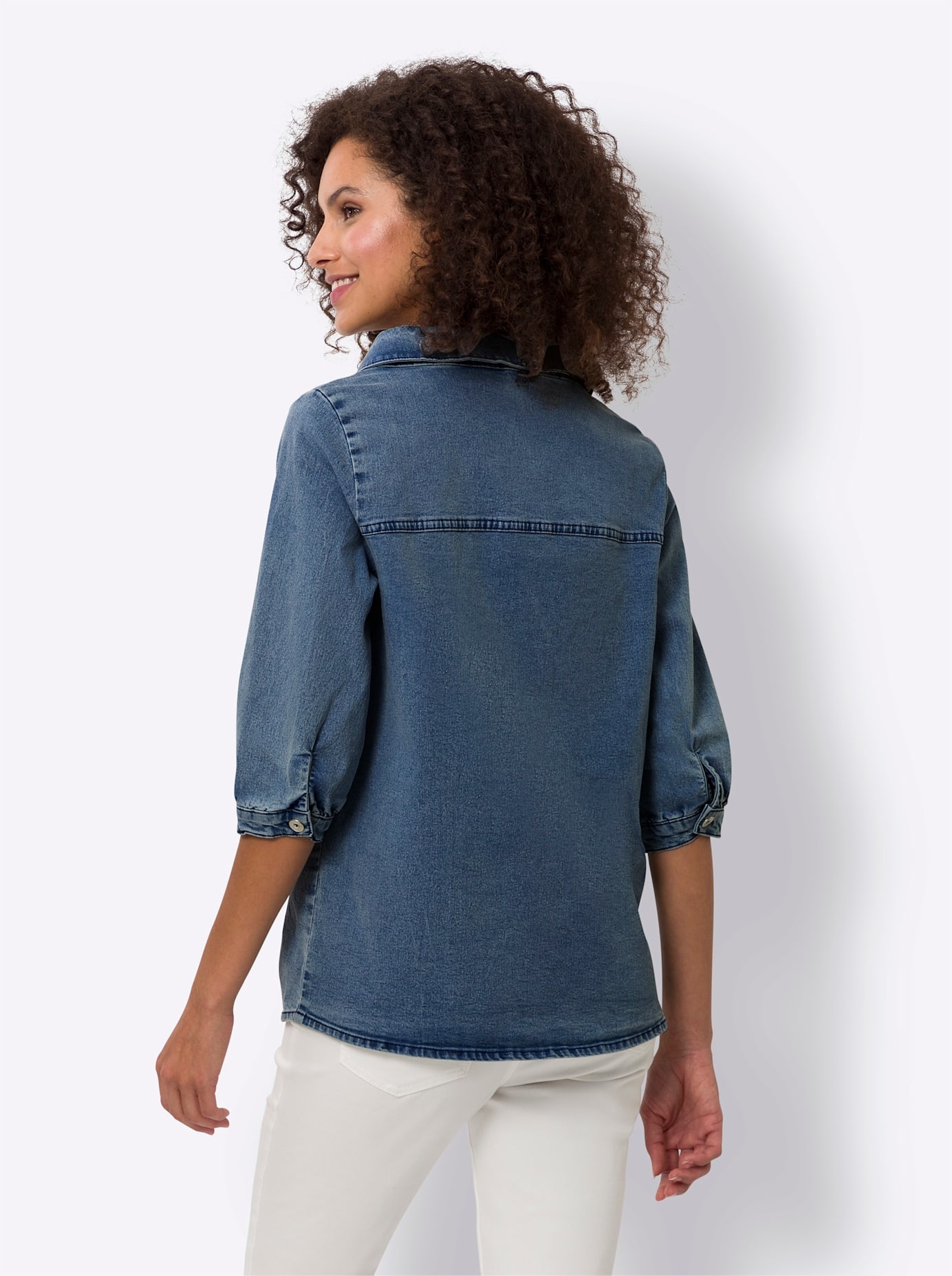 LINEA TESINI by heine Jeansbluse günstig online kaufen