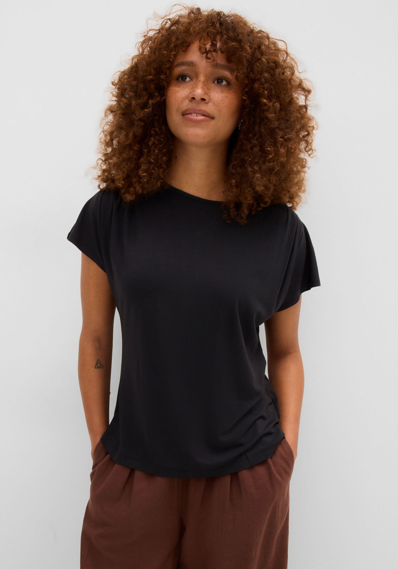 Bonprix Women T-Shirt Black Size L 4
