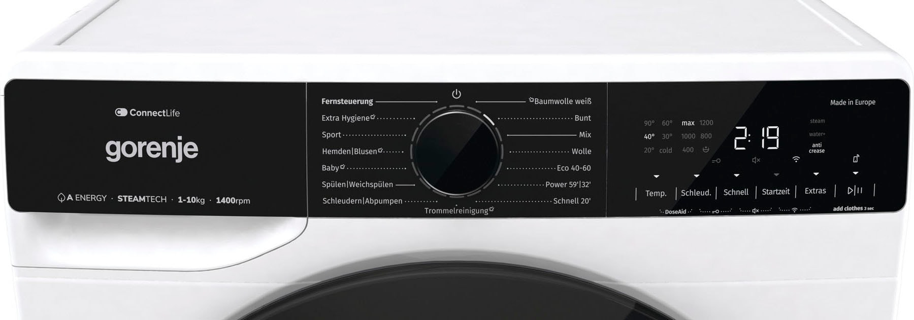 GORENJE Waschmaschine »WPNA 14 ATSWIFI3«, WPNA 14 ATSWIFI3, 10 kg, 1400 U/min