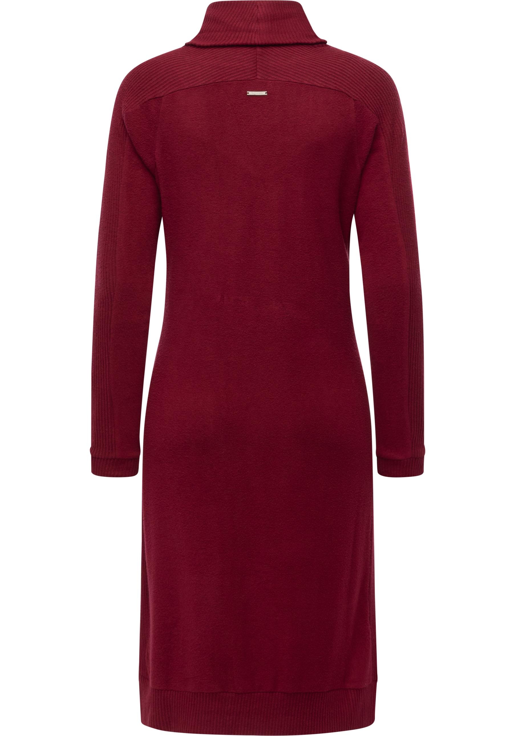 Ragwear Jerseykleid »Peona« Ohne Taschen Modisches Damen Pulloverkleid mit Rollkragen