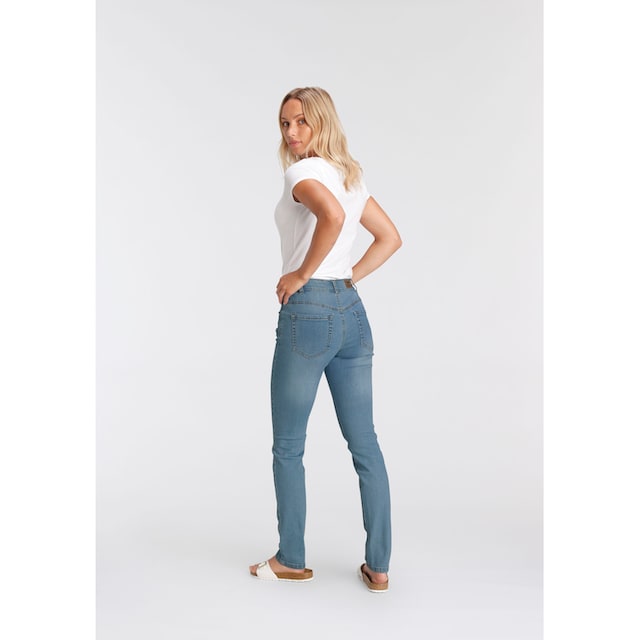 High Gummizugeinsatz«, kaufen mit Arizona | Waist Slim-fit-Jeans »Bund seitlichem für BAUR