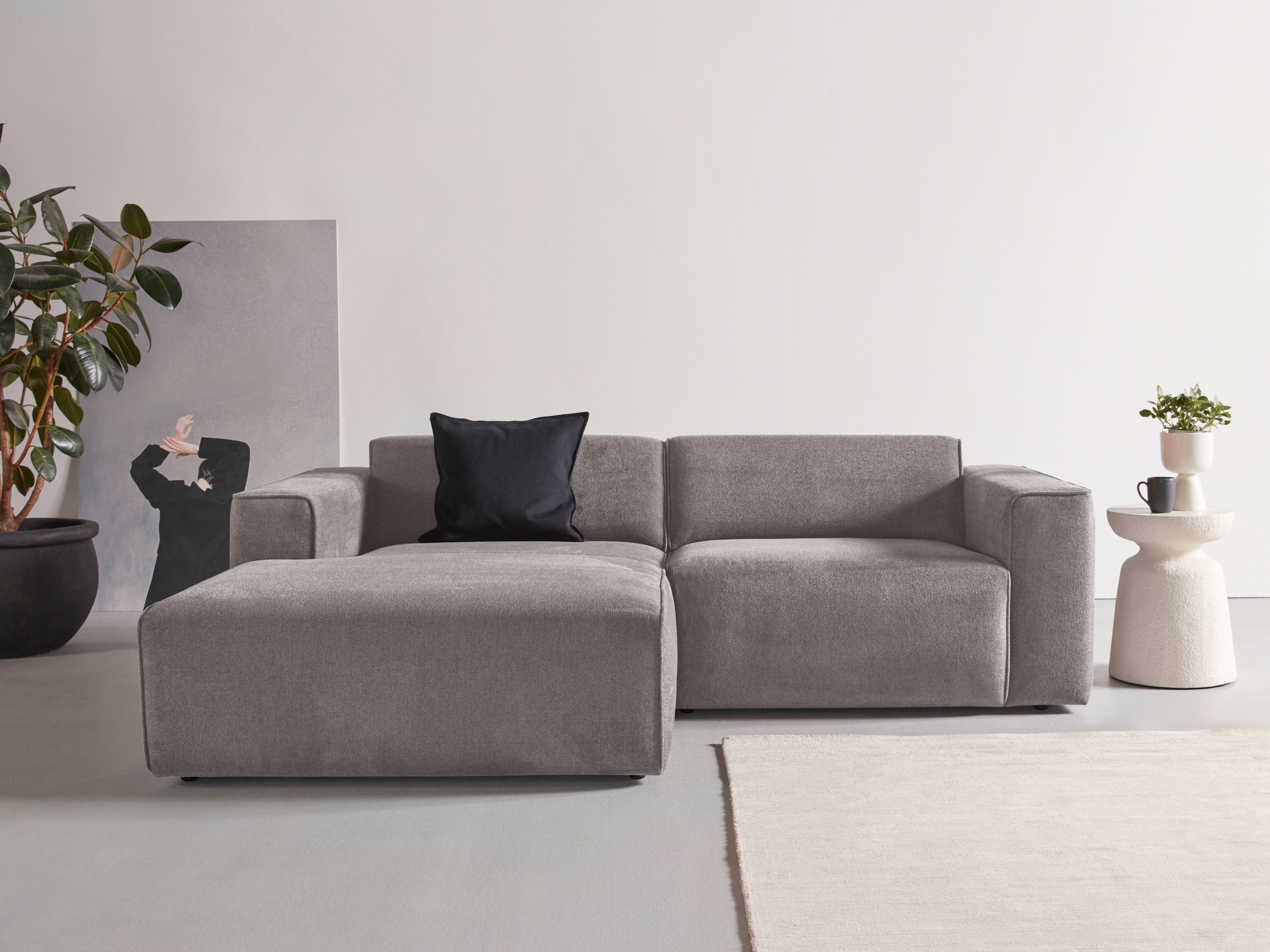 andas Ecksofa "Noord mit Kedernaht, Breite 234 cm, L-Form" Cord, Struktur, günstig online kaufen