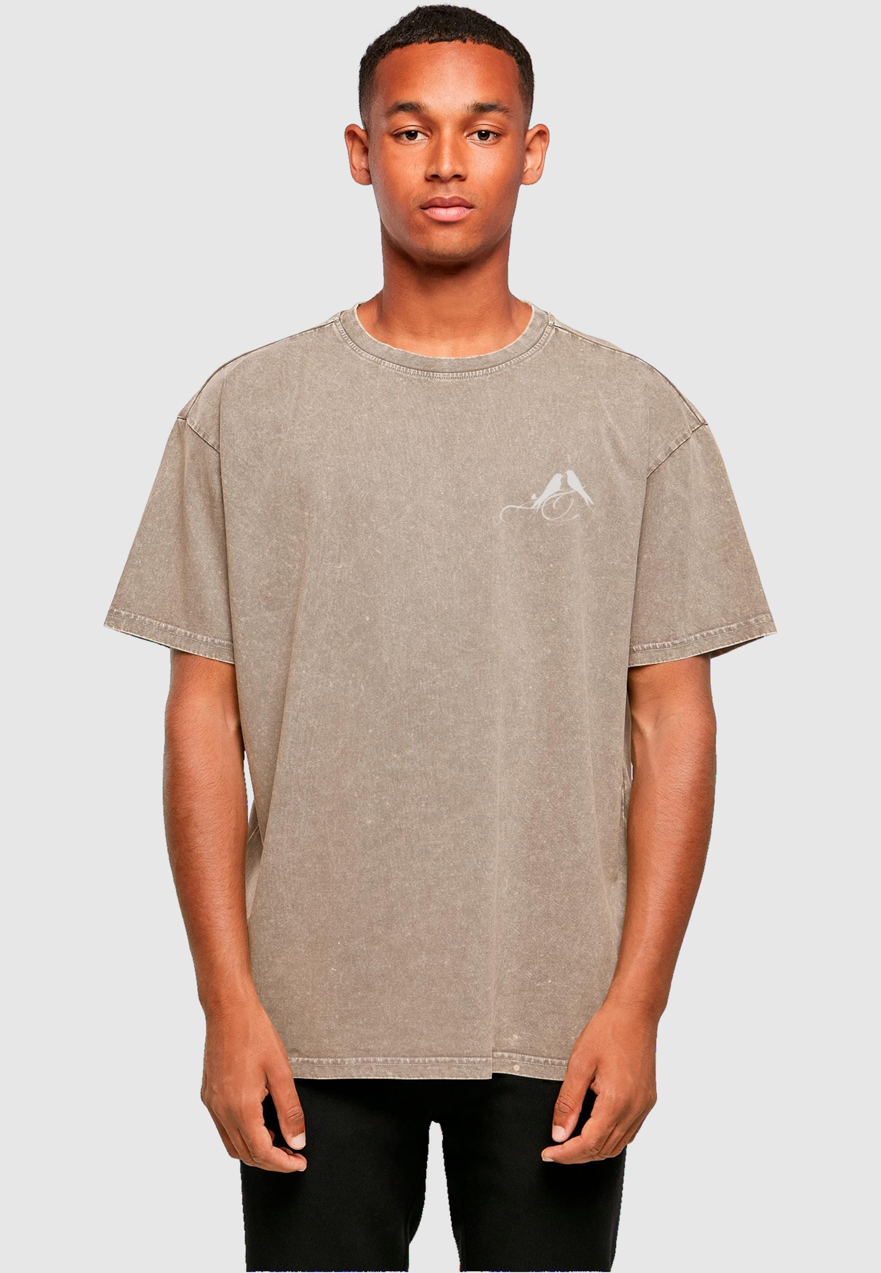Merchcode T-Shirt »Merchcode Herren Love Birds Acid Washed Heavy Oversize Tee«, (1 tlg.)