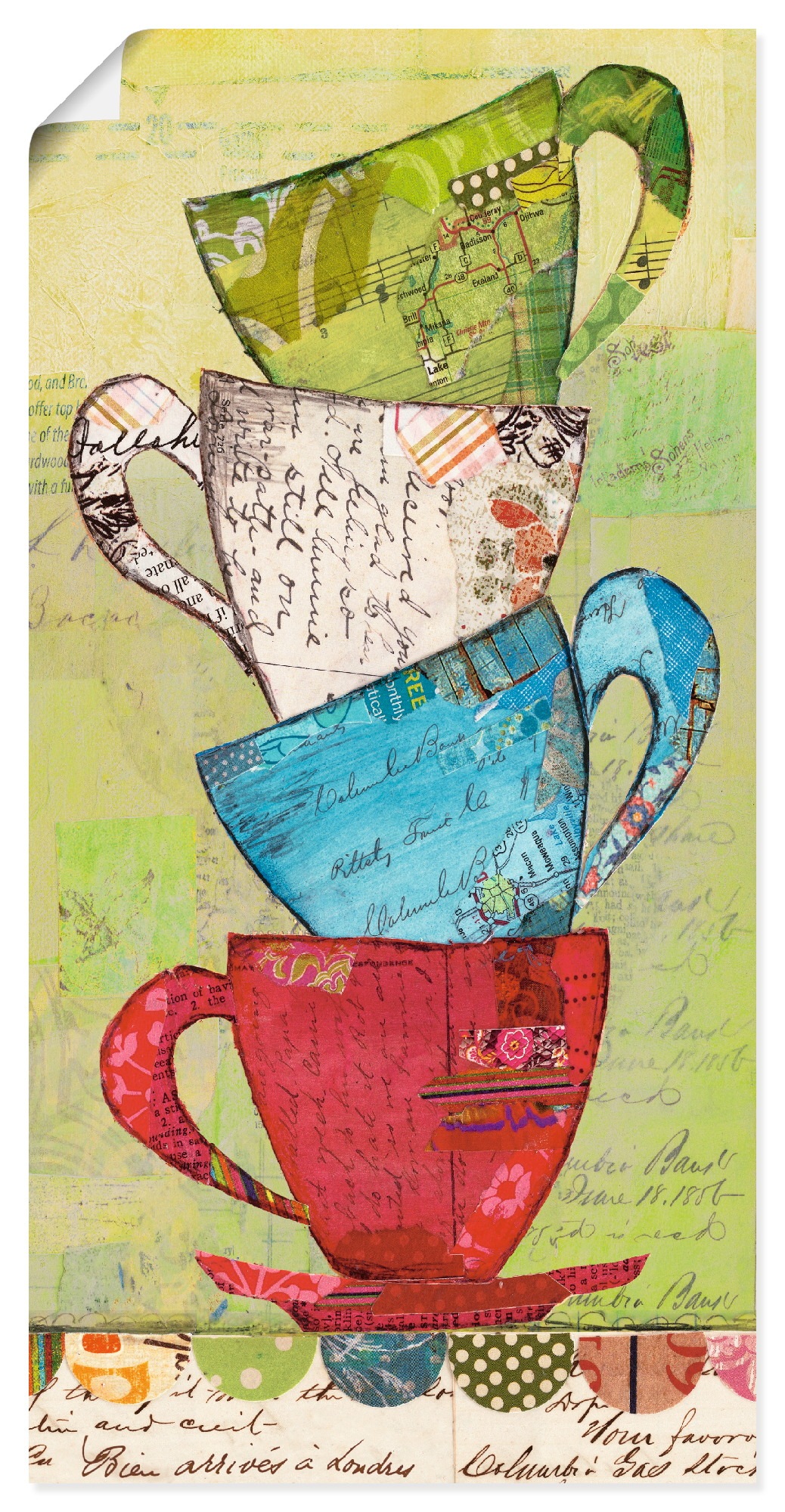 Artland Wandbild »Komm zum Tee«, Geschirr & Besteck, (1 St.), als Leinwandbild,... kaufen
