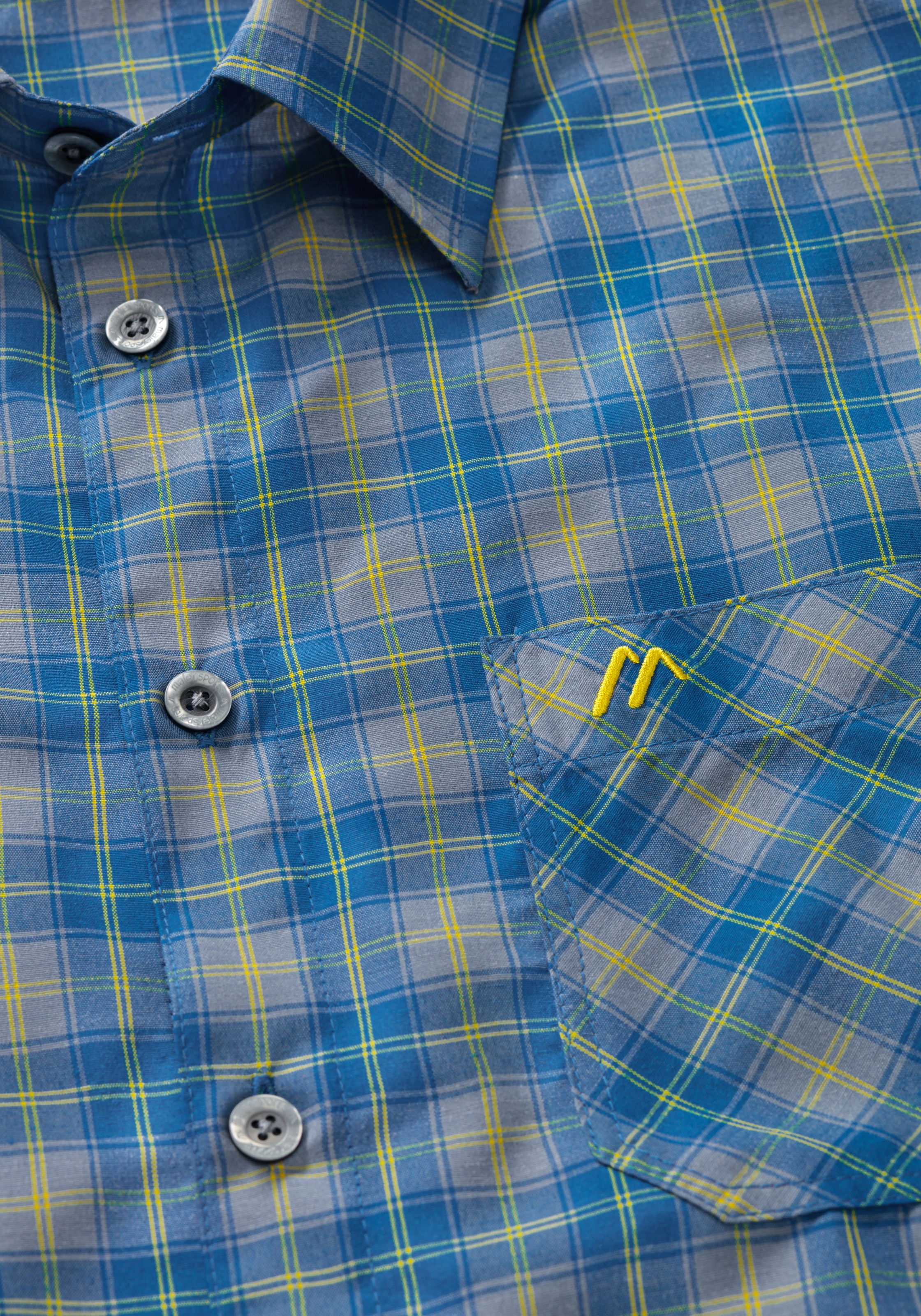 Maier Sports Funktionshemd "Mauro" Herren Hemd kurzarm, karriertes Freizeit günstig online kaufen