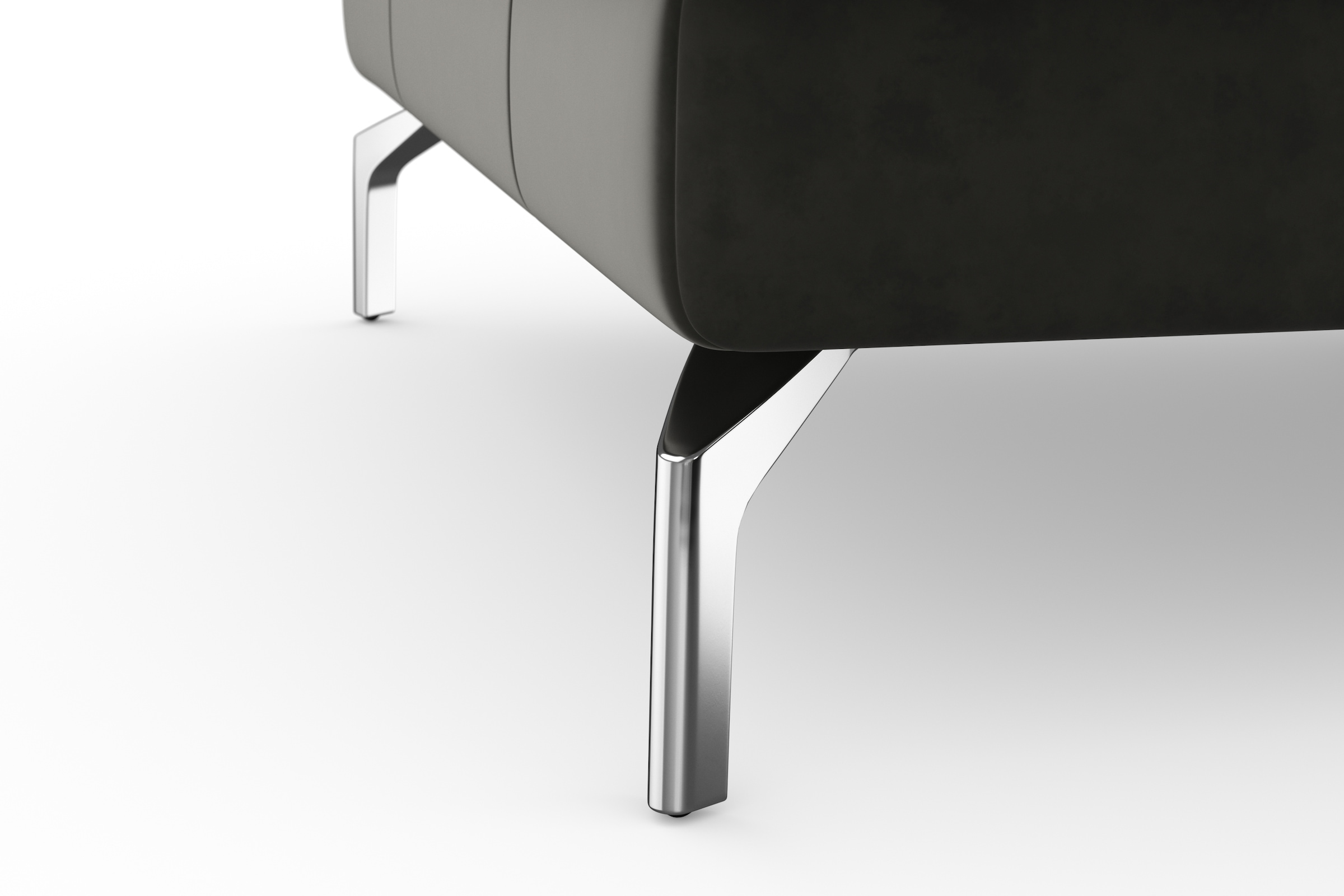 sit&more Ecksofa »Bendigo L-Form«, inklusive Sitztiefenverstellung, Bodenfreiheit 15 cm, in 2 Fußfarben