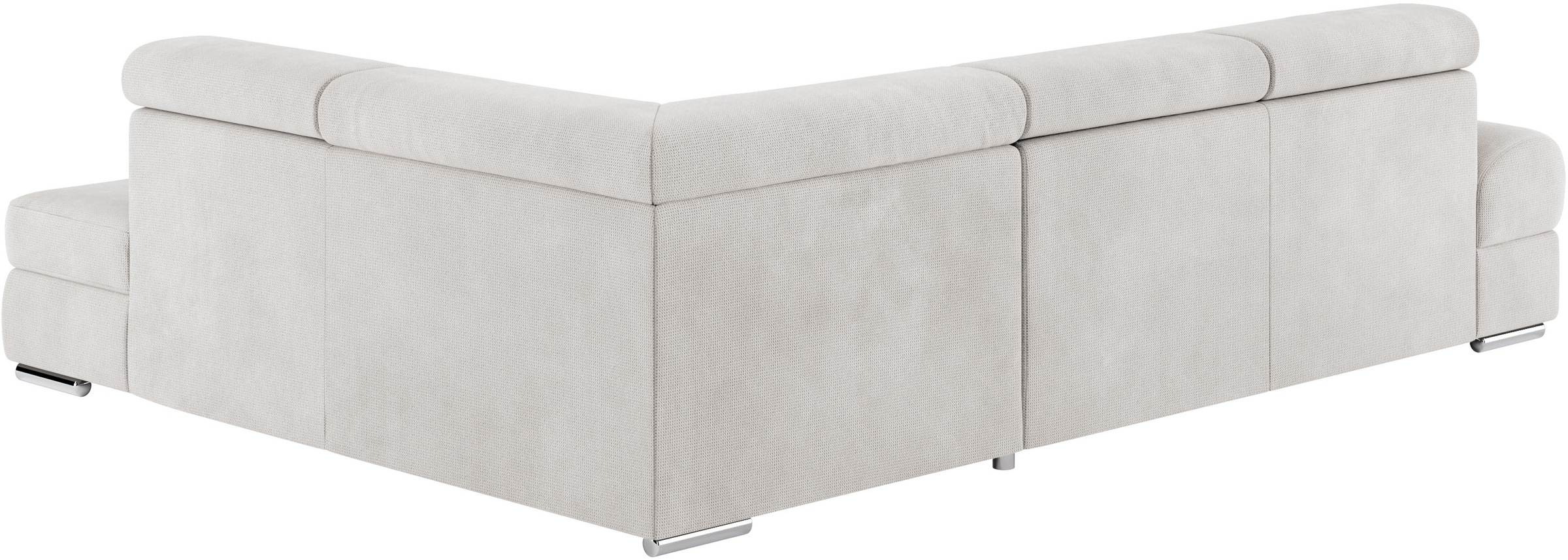 Ecksofa SIT & MORE "Broadway L-Form", grau (hellgrau), B:270cm H:79cm T:213cm, 90% Polyester, 10% Polyamid, Sofas, Ecksofa, mit verstellbaren Kopfteilen, wahlweise mit Bettfunktion 9