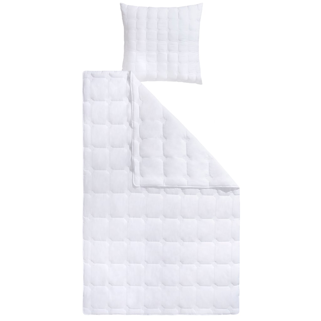 Beco Steppbett + Kopfkissen »Medibett Cotton Soft, Allergiker geeignet (Hausstauballegiker)«, (Set)