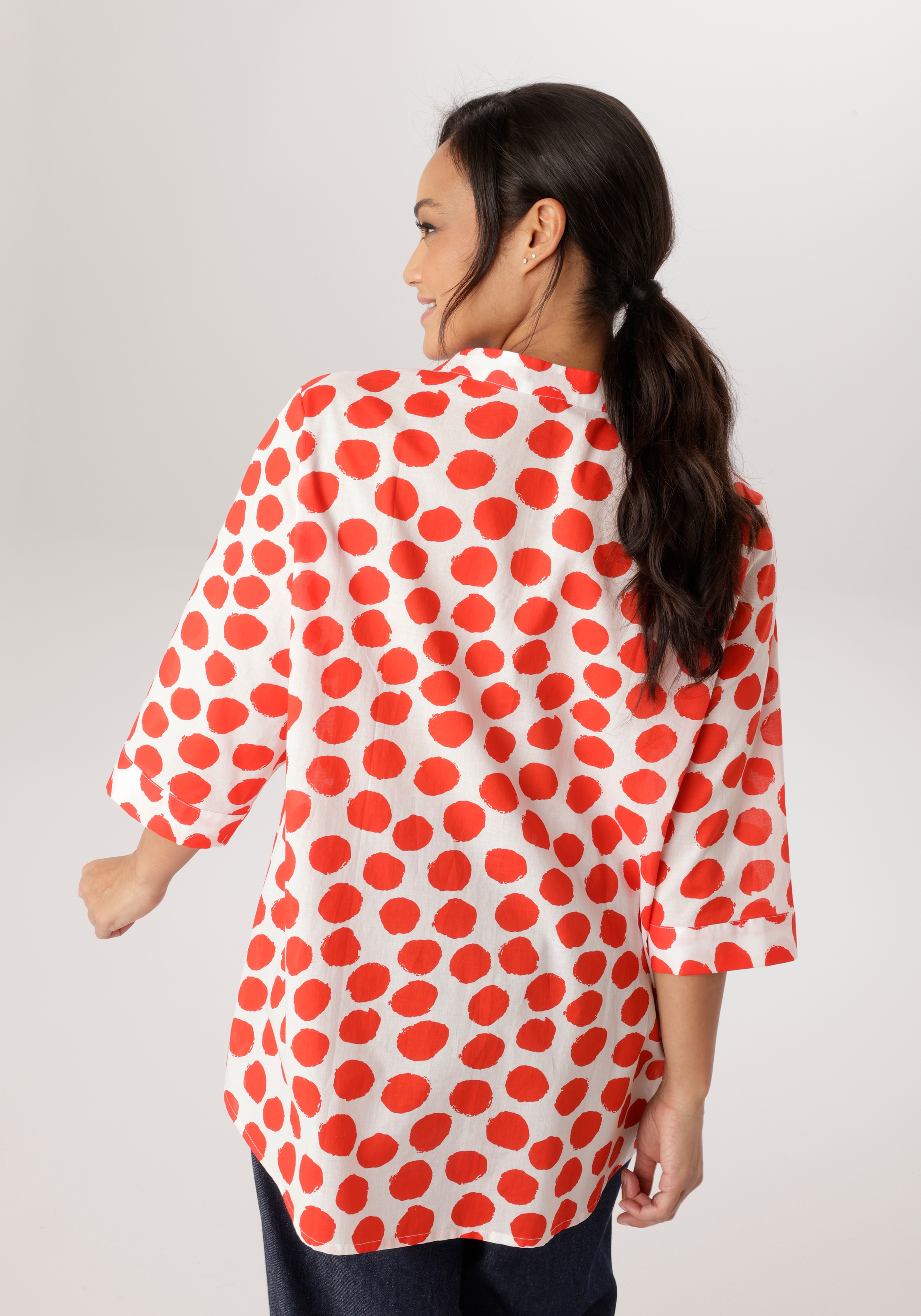 Aniston PLUS Longbluse in Pünktchendessin - NEUE KOLLEKTION günstig online kaufen
