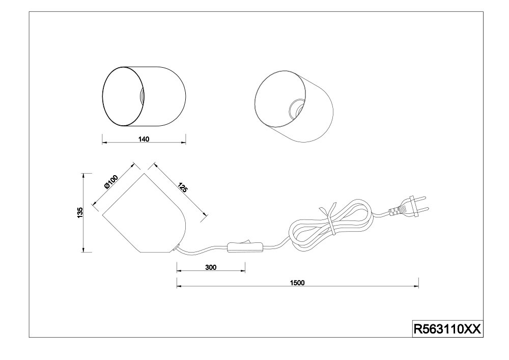 REALITY Leuchten Tischleuchte »NARA, Tischlampe inkl. Leuchtmittel 1x E27 806 Lumen 2700K warmweiß« E27 2 Stk. Warmweiß Tischleuchte mit Schnurschalter und wechselbarem Leuchtmittel (inkl.)