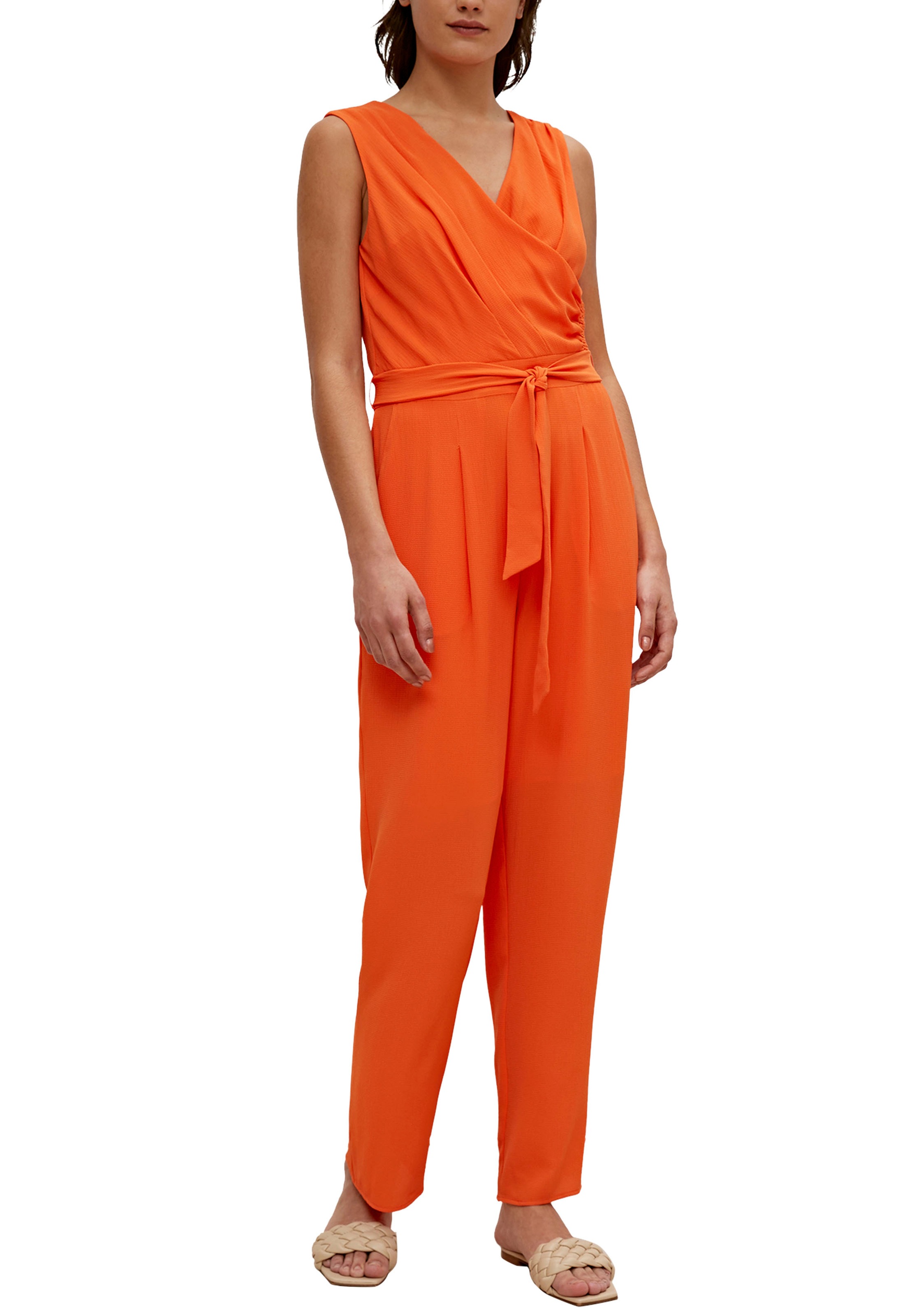 comma -  Jumpsuit, mit Crêpestruktur