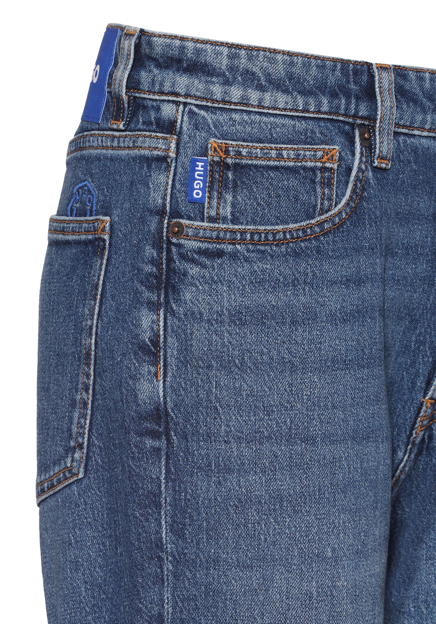 HUGO Blue Mom-Jeans »Noe«, Straight Fit Jeans mit hoher Leibhöhe