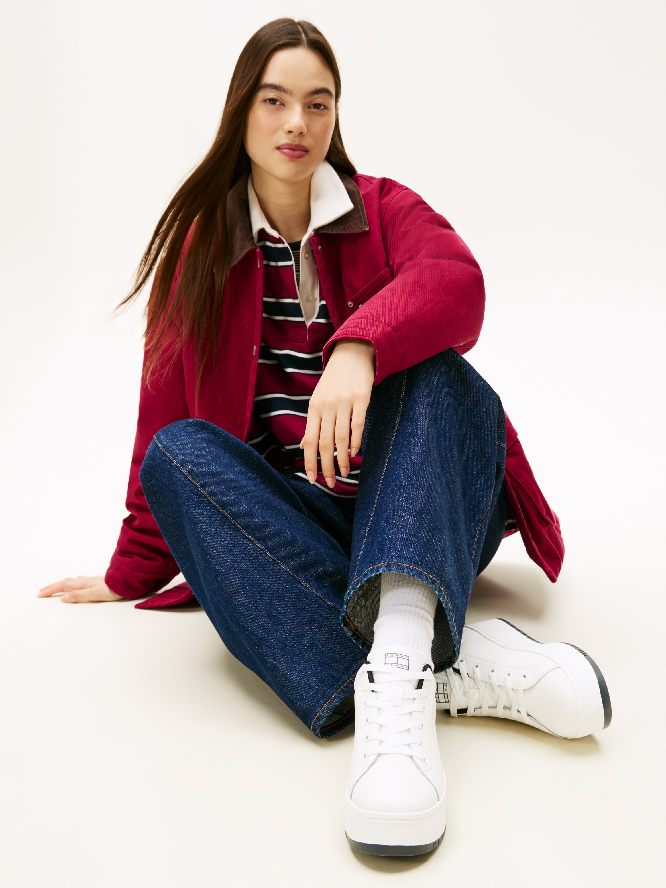 Tommy Jeans Plateausneaker "TJW FLATFORM ESS MU", Freizeitschuh, Halbschuh, günstig online kaufen