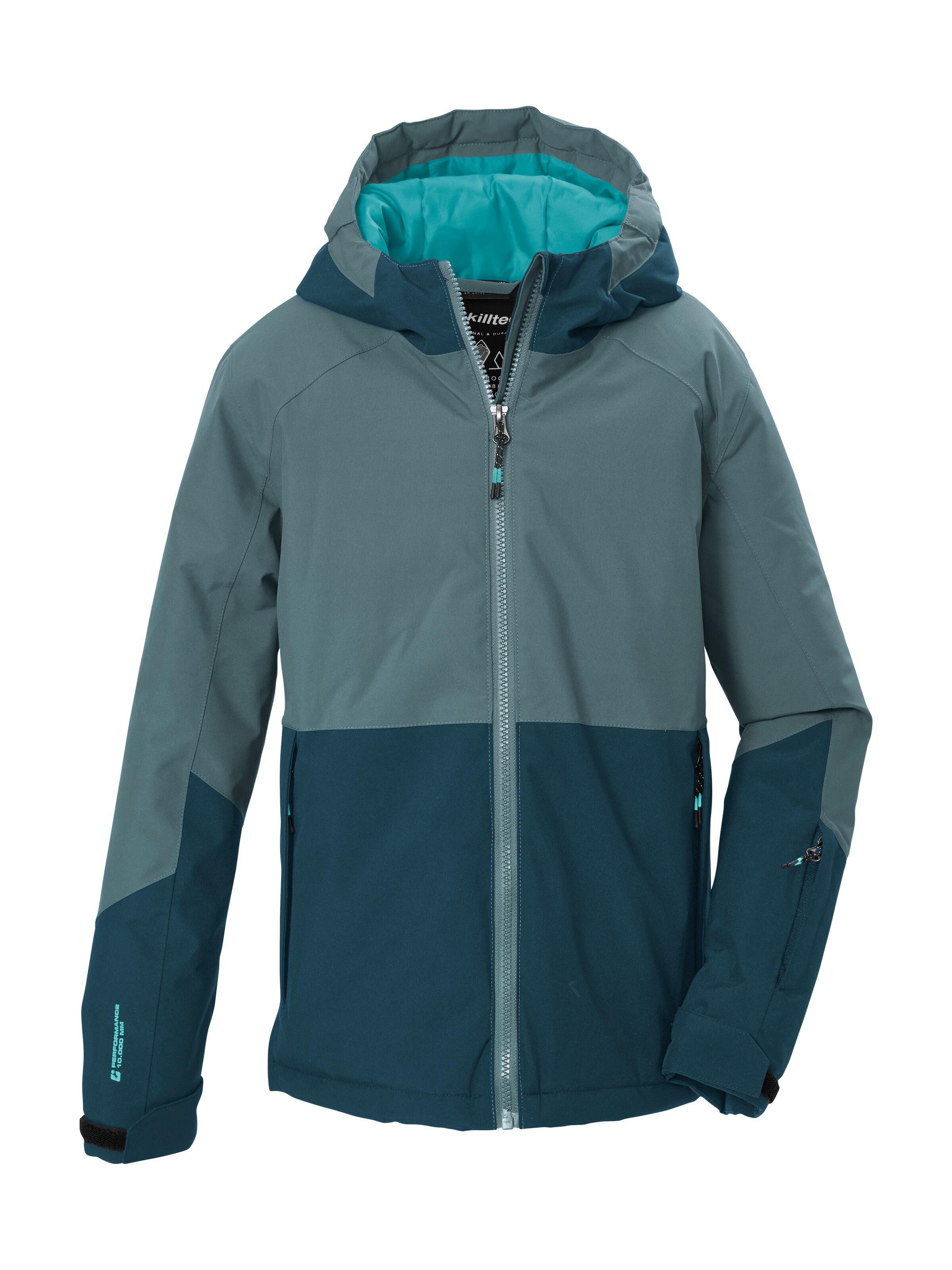 Killtec Skijacke "KSW 205 BYS SKI JCKT" Zweifarbige, wasserdichte, atmungsaktive Skijacke mit Extras
