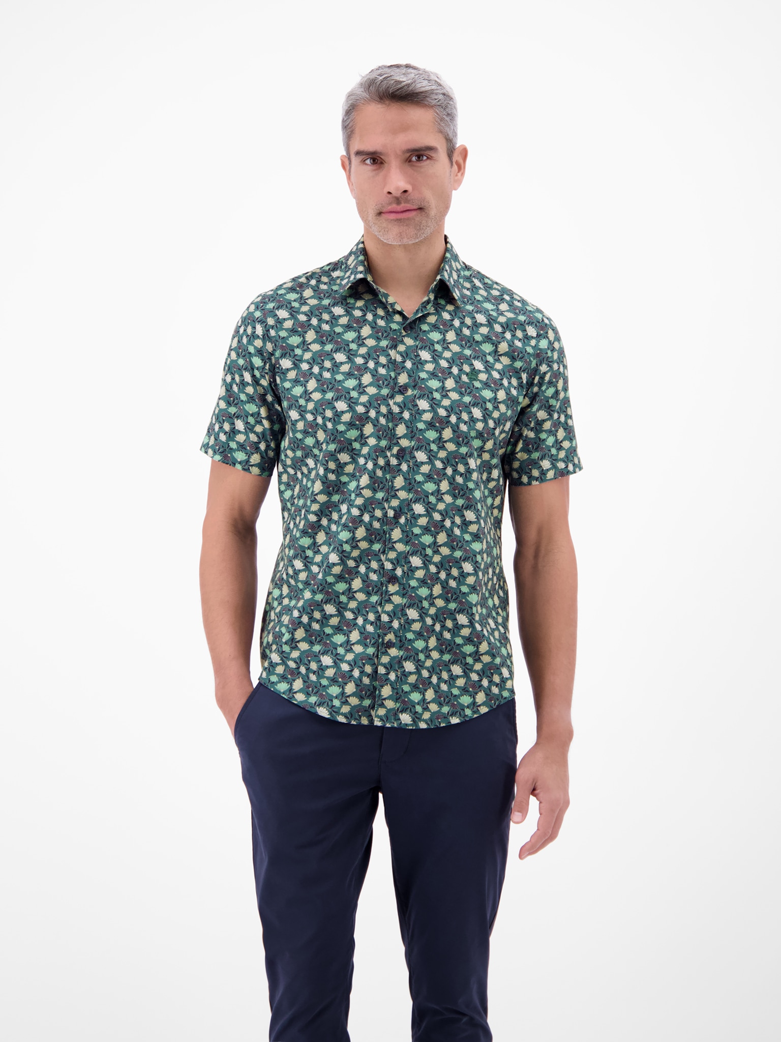 LERROS Kurzarmhemd mit Allover-Minimal-Print