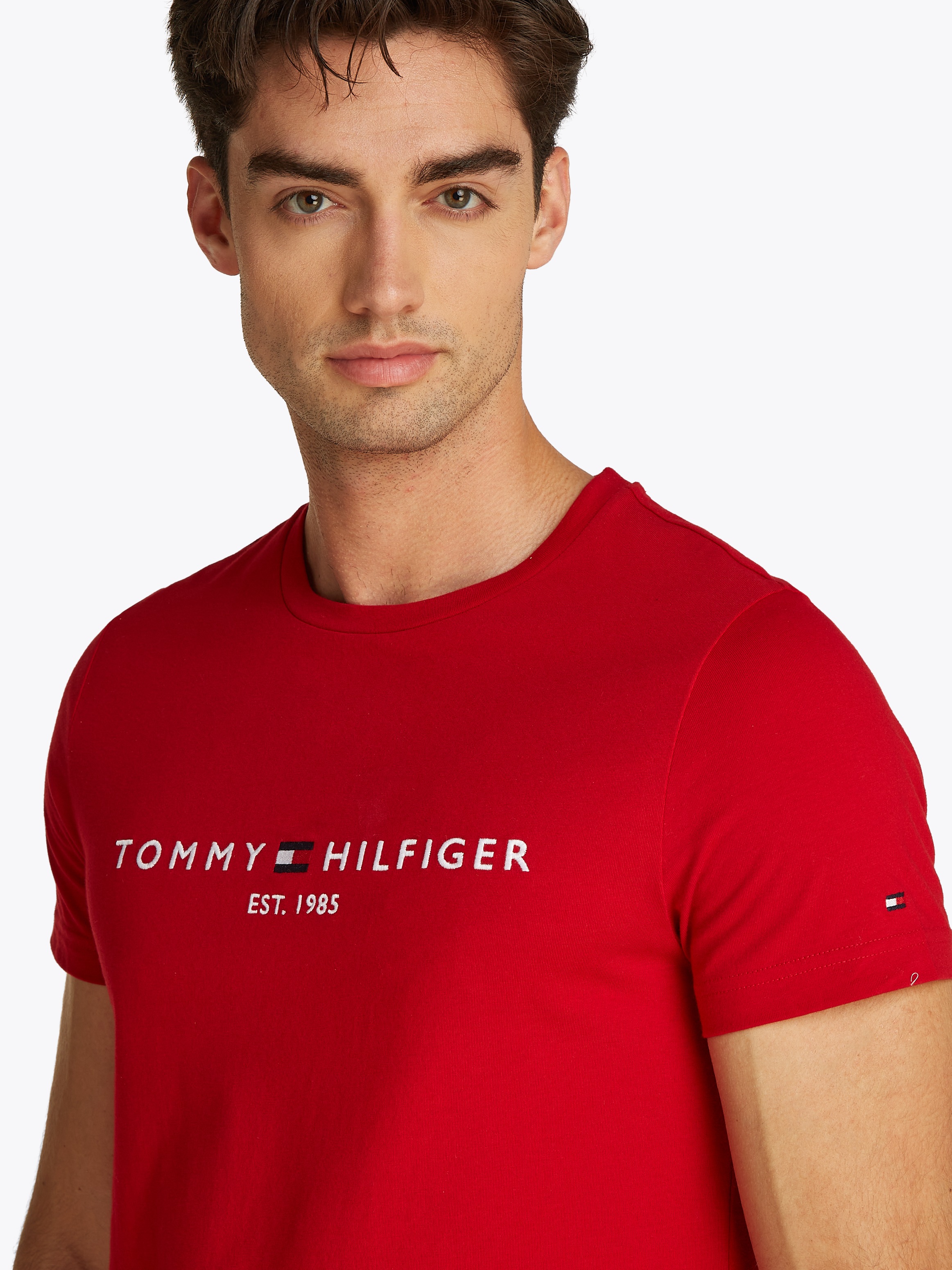 Tommy Hilfiger T-Shirt »TOMMY LOGO TEE«, aus reiner, nachhaltiger Baumwolle