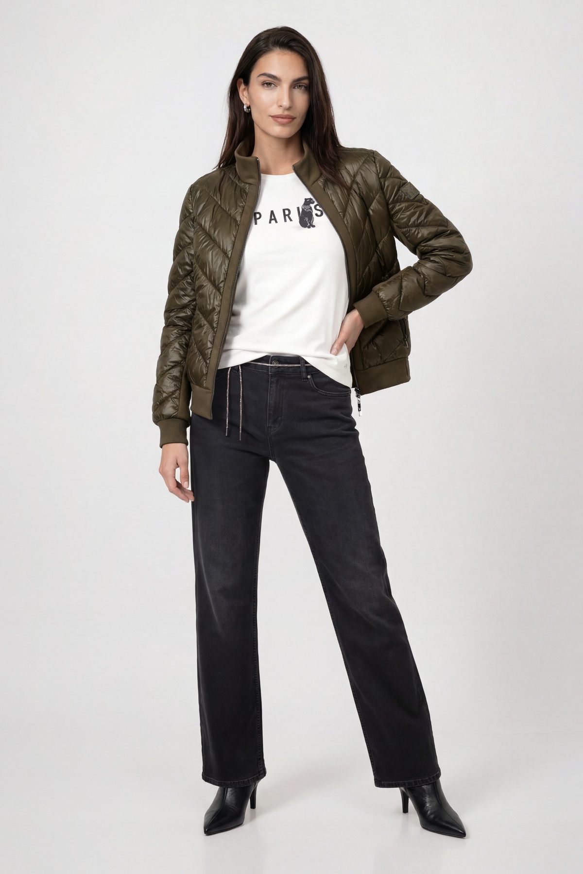 Monari Steppjacke »Jacke Stepp + Neopren« ohne Kapuze Regular fit mit Stehkragen