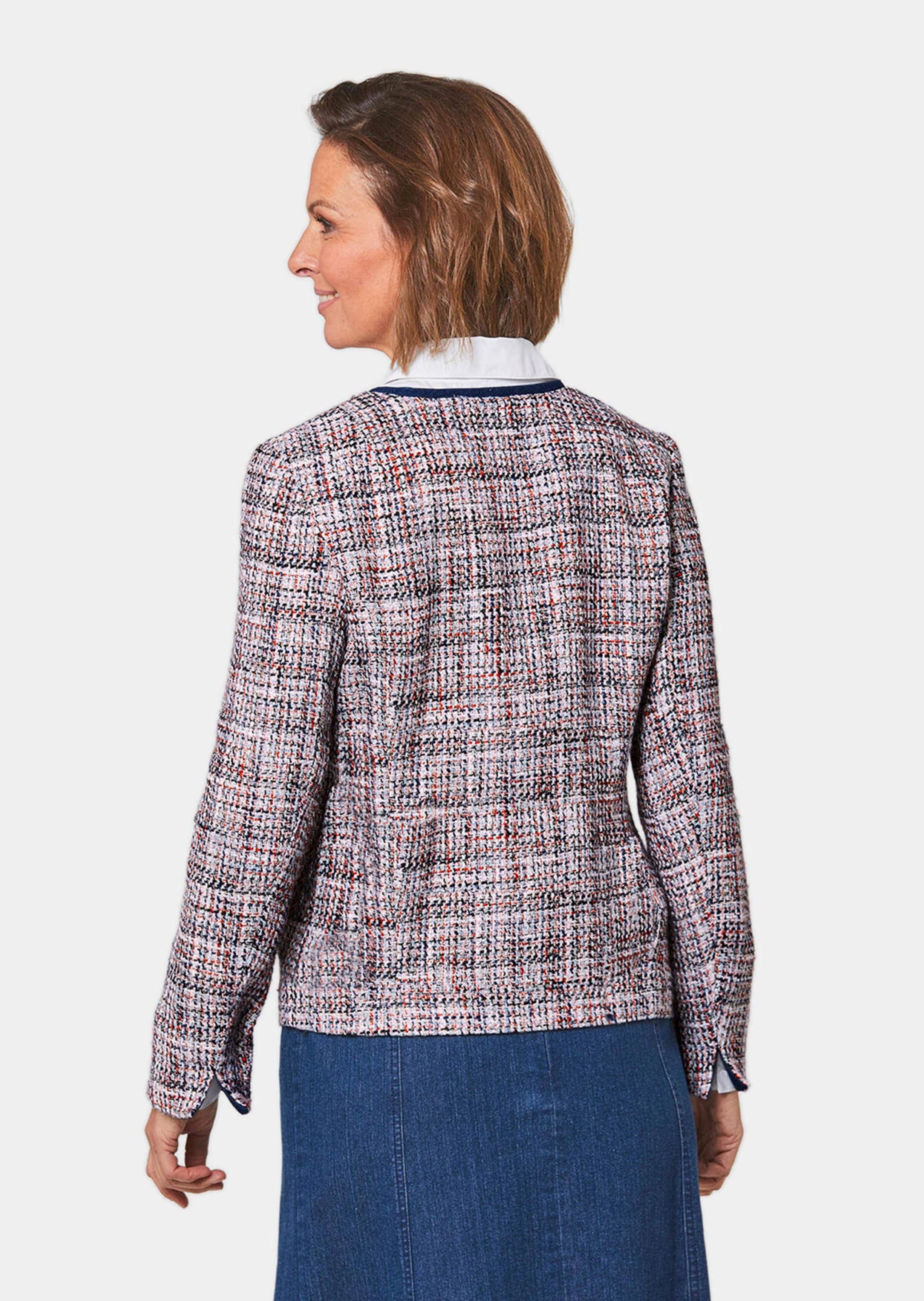GOLDNER Jackenblazer »Bouclé-Blazer Edler Bouclé-Blazer mit Jeanspaspel«