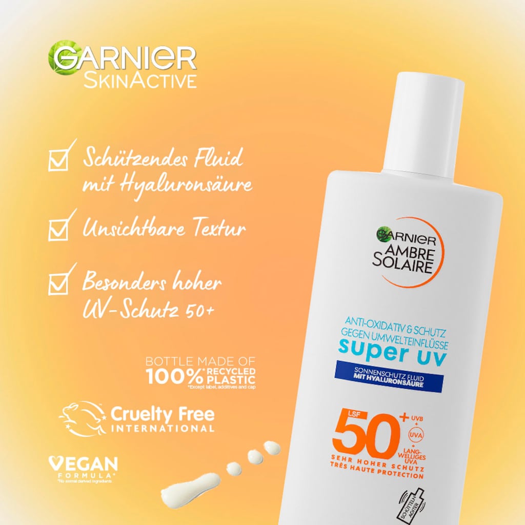 GARNIER Sonnenschutzfluid »Ambre Solaire Sensitive expert+«