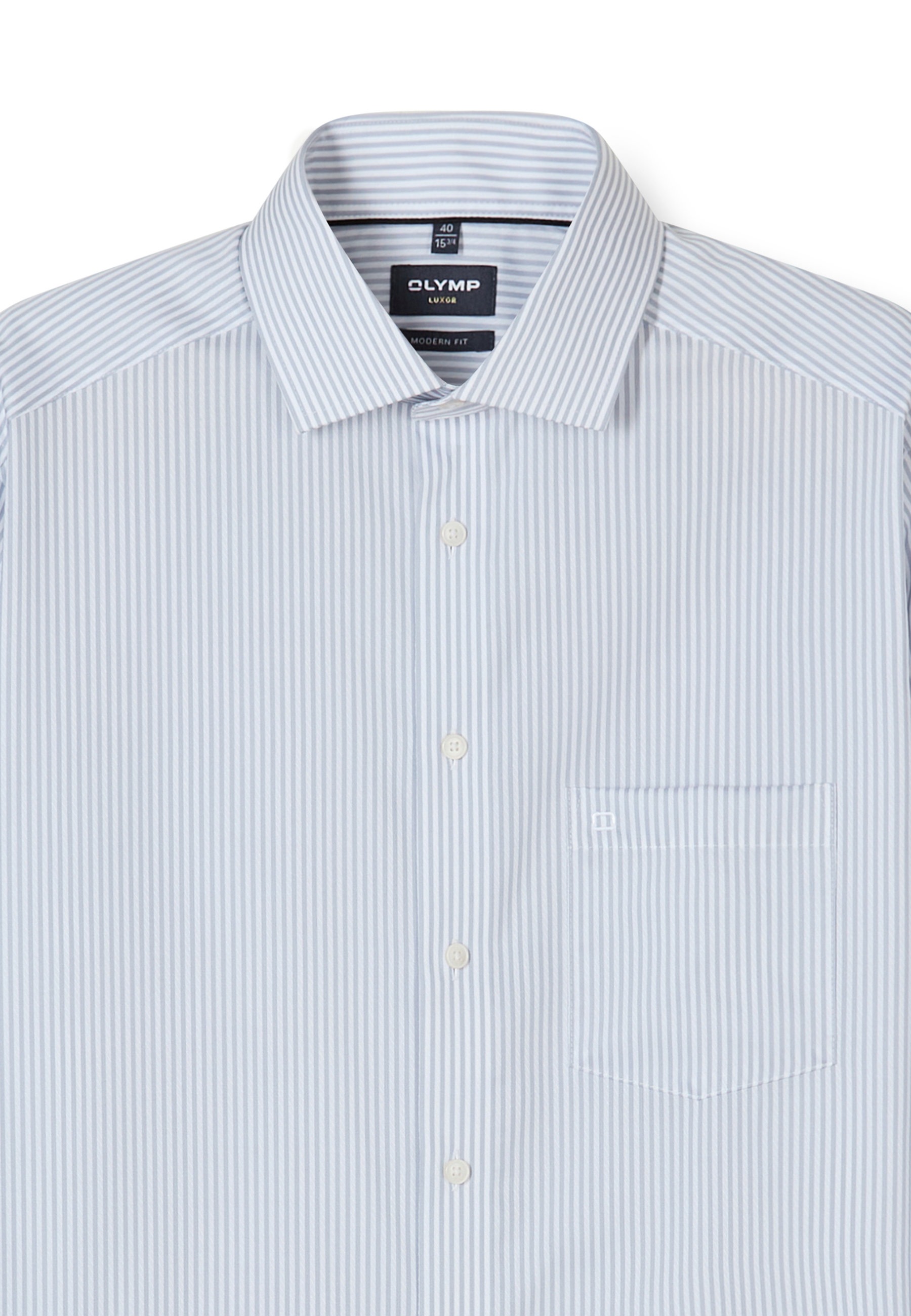 OLYMP Luxor Modern Fit Shirt Silver Gray 45 4