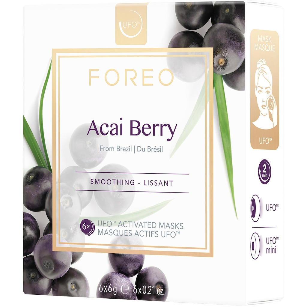 FOREO Tuchmaske »Acai Berry«, (Packung)