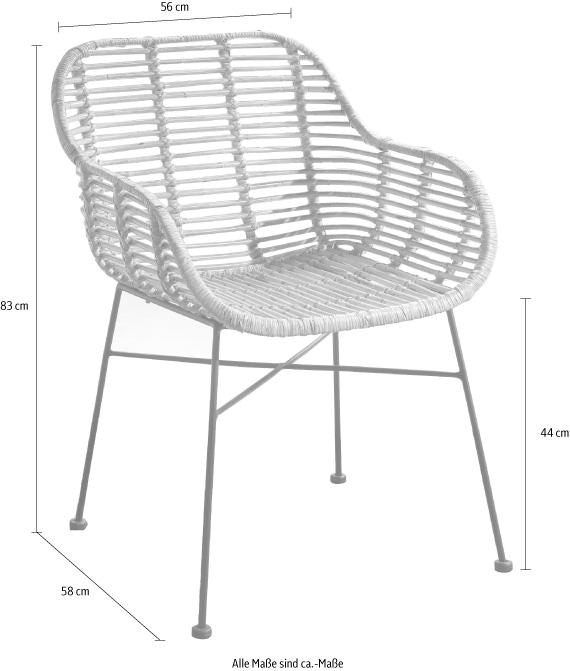 SIT Rattanstuhl »Rattan Vintage«, (Set), 2 St., mit Armlehnen, Shabby Chic,  Vintage bestellen | BAUR