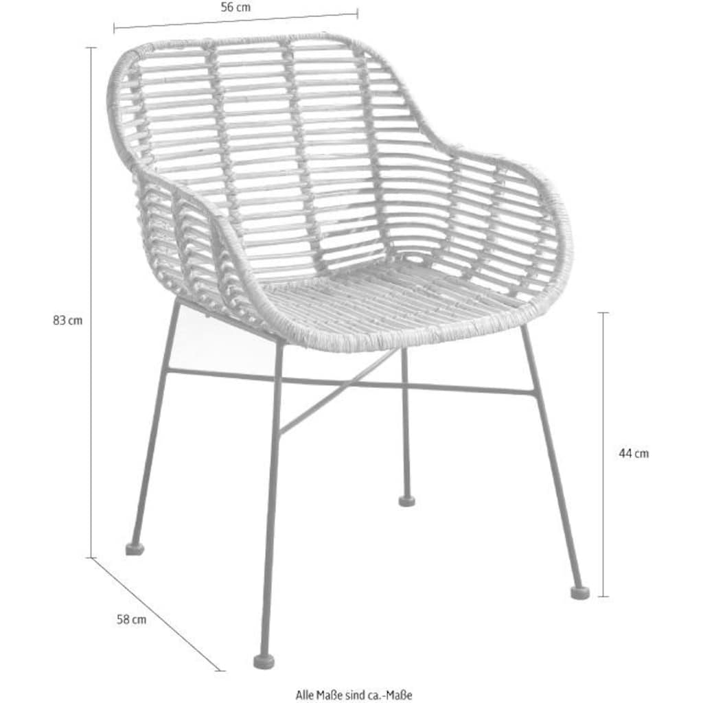 SIT Rattanstuhl »Rattan Vintage«, (Set), 2 St., mit Armlehnen, Shabby Chic, Vintage