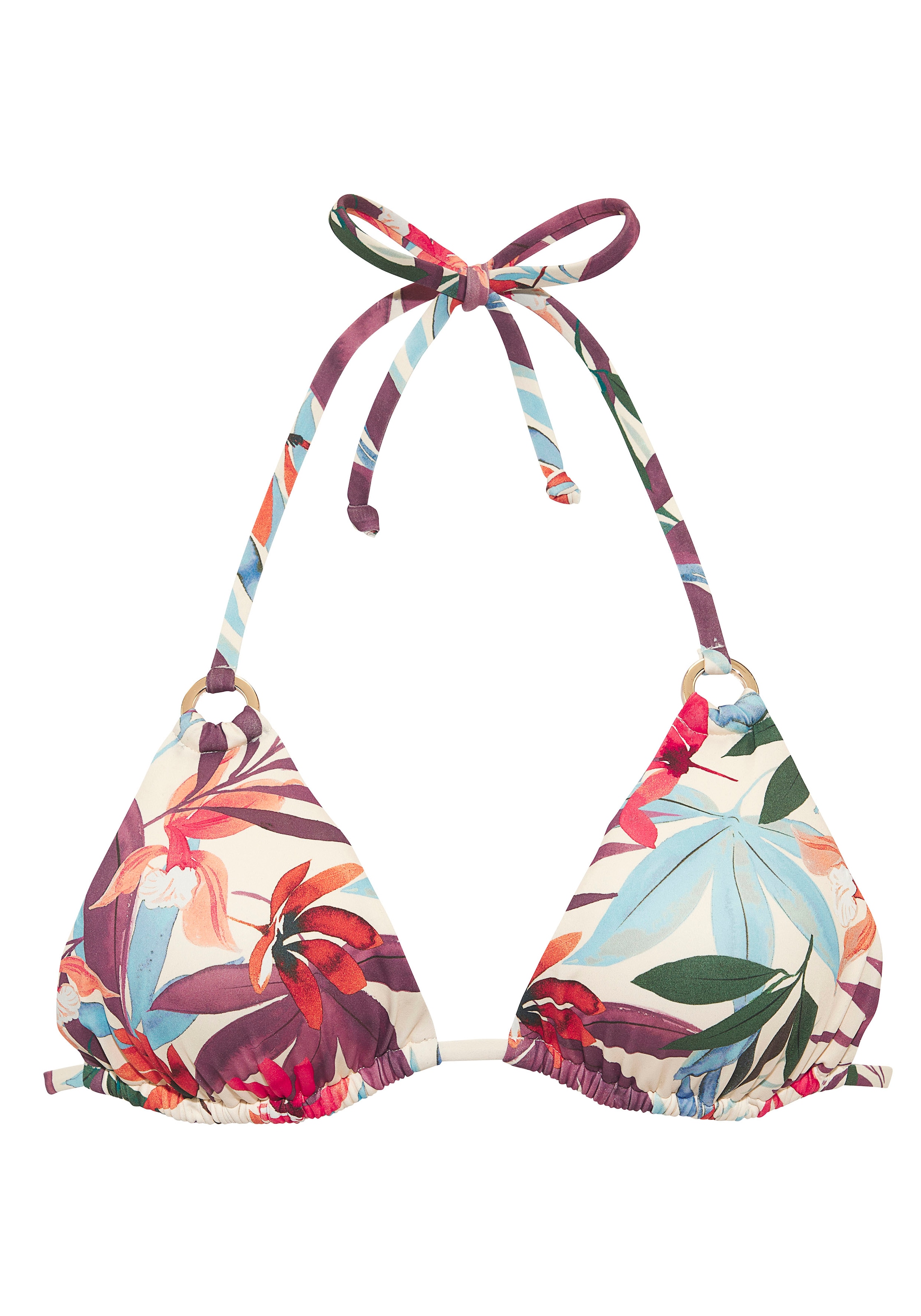 LASCANA Triangel-Bikini-Top »Imani«, mit sommerlichem Blätterprint