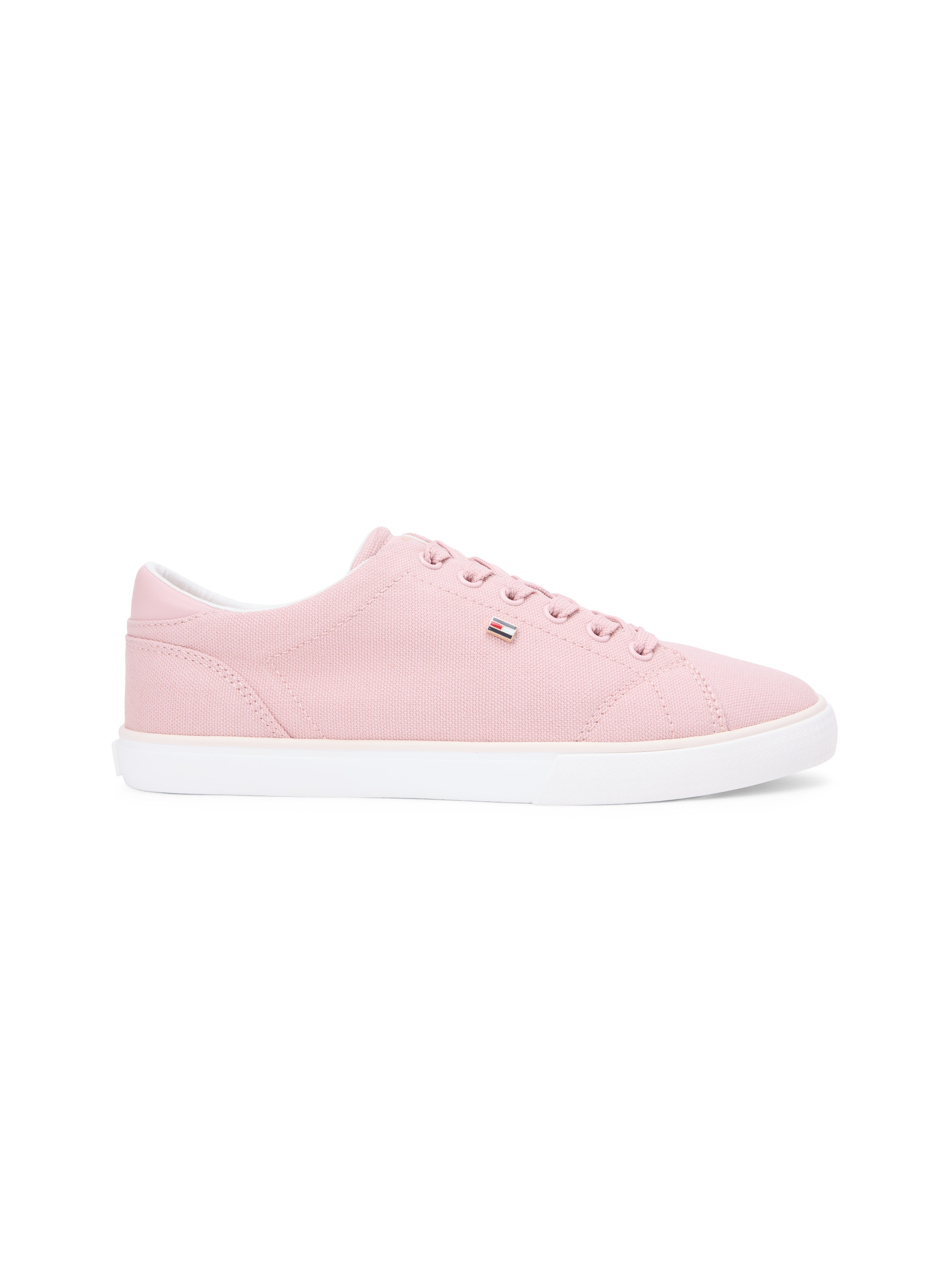 Tommy Hilfiger Plateausneaker »TH LOW PROFILE VULC CANVAS«  Halbschuh, Schnürer, Freizeitschuh mit gepolstertem Schaftrand