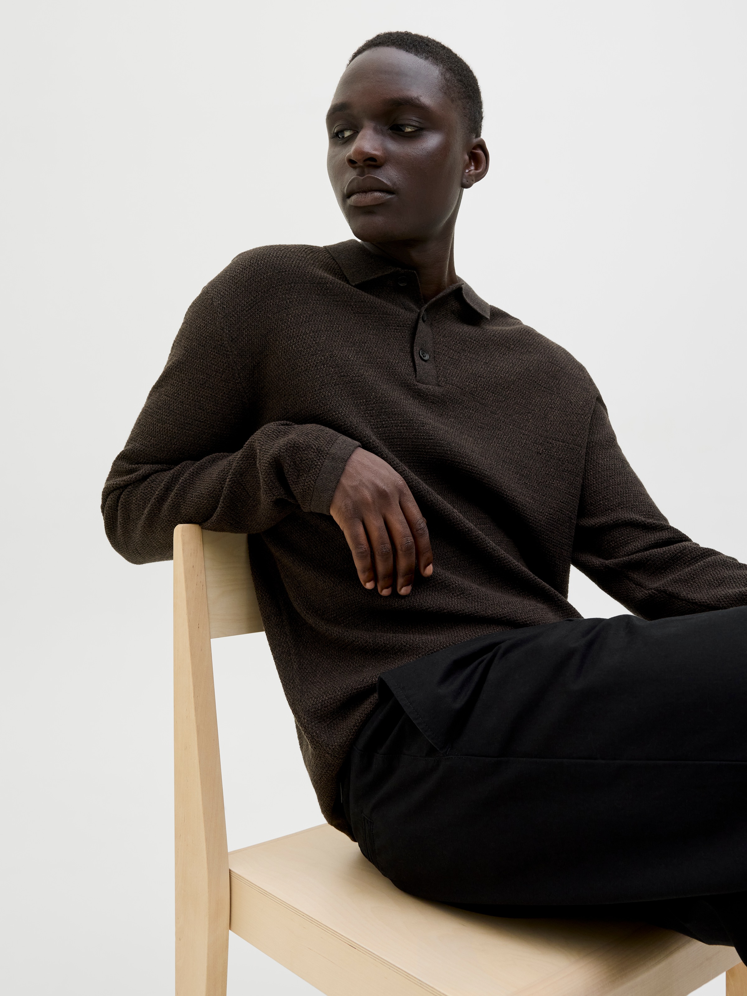 Jack & Jones Strickpullover »JJEGEORGE KNIT POLO LS SN«
