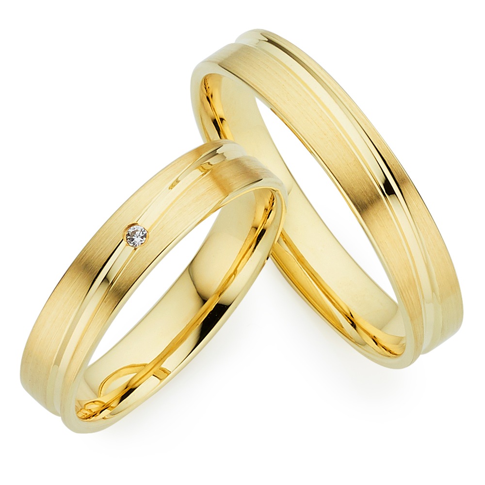 PHÖNIX Damen Trauring "Schmuck Partnerring Ehering Verlobungsring Freundschaftsring", 63, 0,01 SI = kleine Einschlüsse mit Brillant, Silber 925