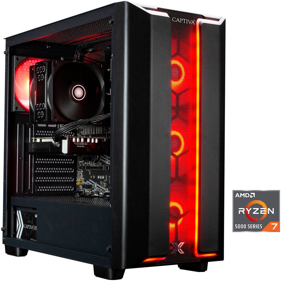 CAPTIVA Gaming-PC "Advanced Gaming R94-075", schwarz, Microsoft Windows 11 Home (64 Bit), 32 GB RAM 1.000 GB SSD, Desktop-PCs