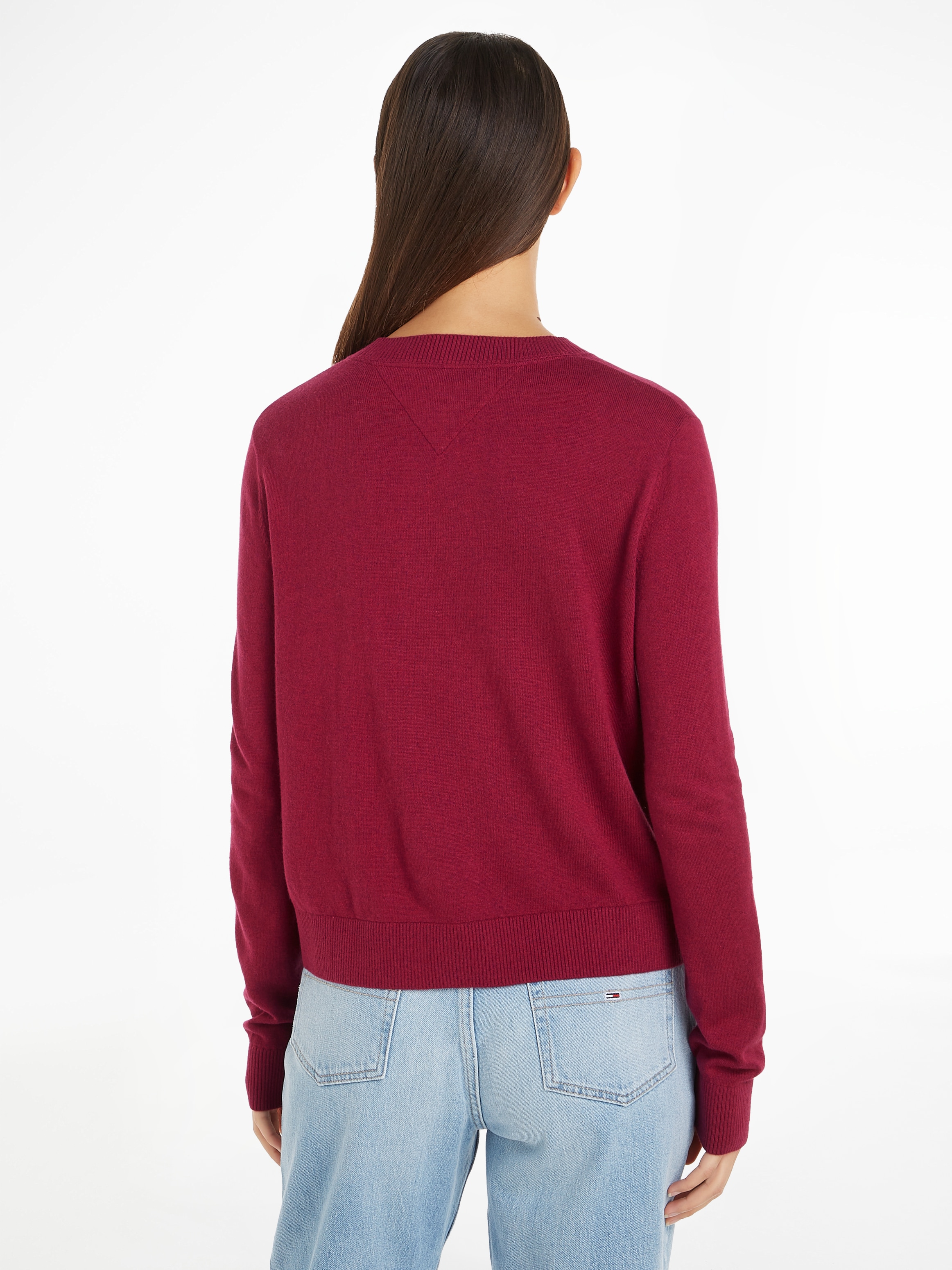 Tommy Jeans Strickpullover »TJW ESSENTIAL CREW NECK SWEATER«, mit Logostickerei
