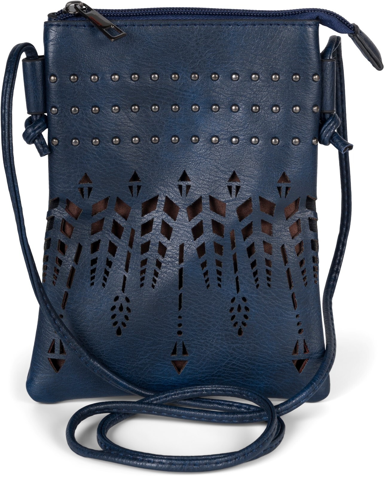 styleBREAKER Mini Bag "Mini Umhängetasche Ethno Cutout und Nieten"