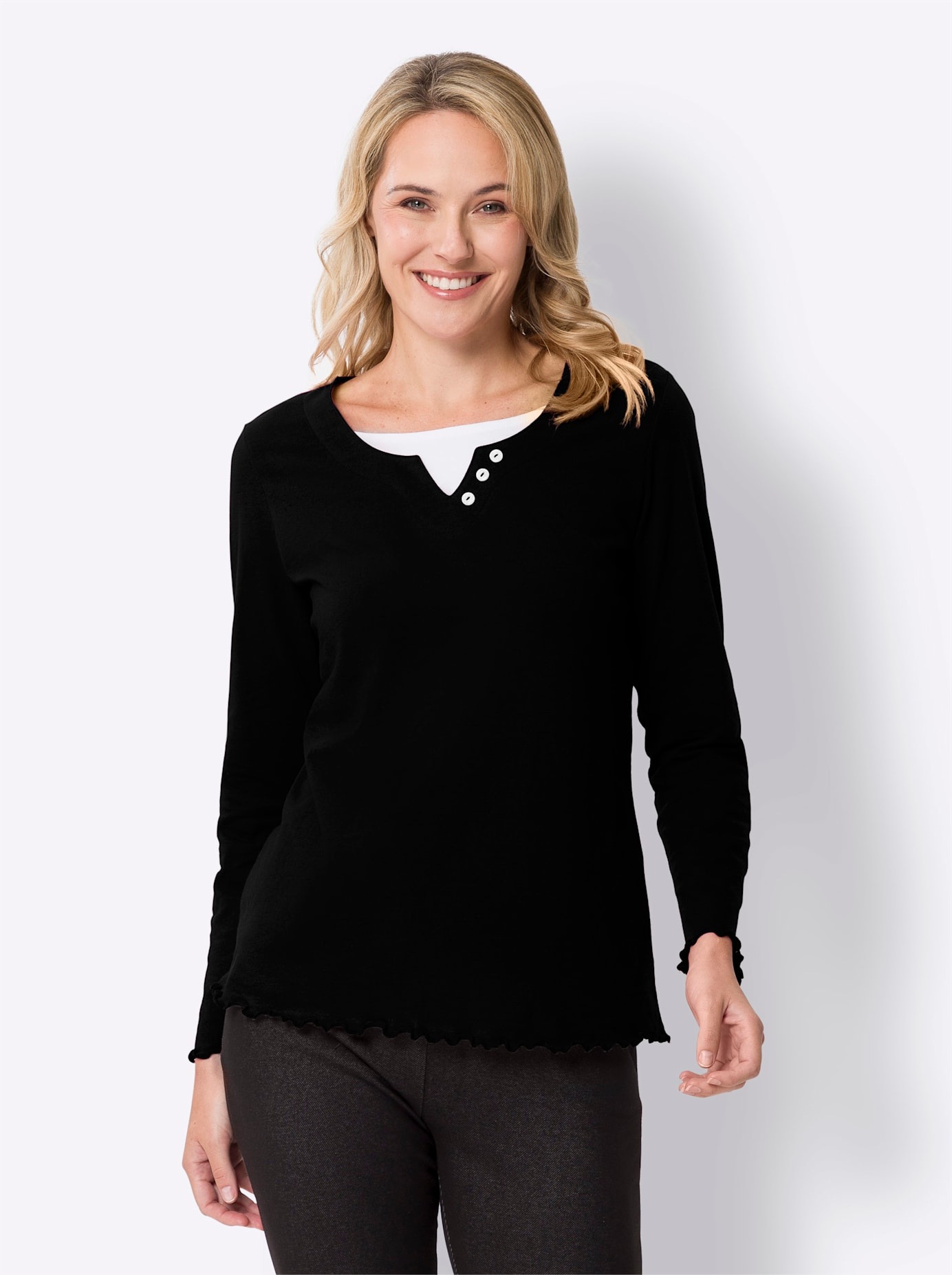 2-in-1-Shirt "Langarm-Shirt" 1 Stk. günstig online kaufen