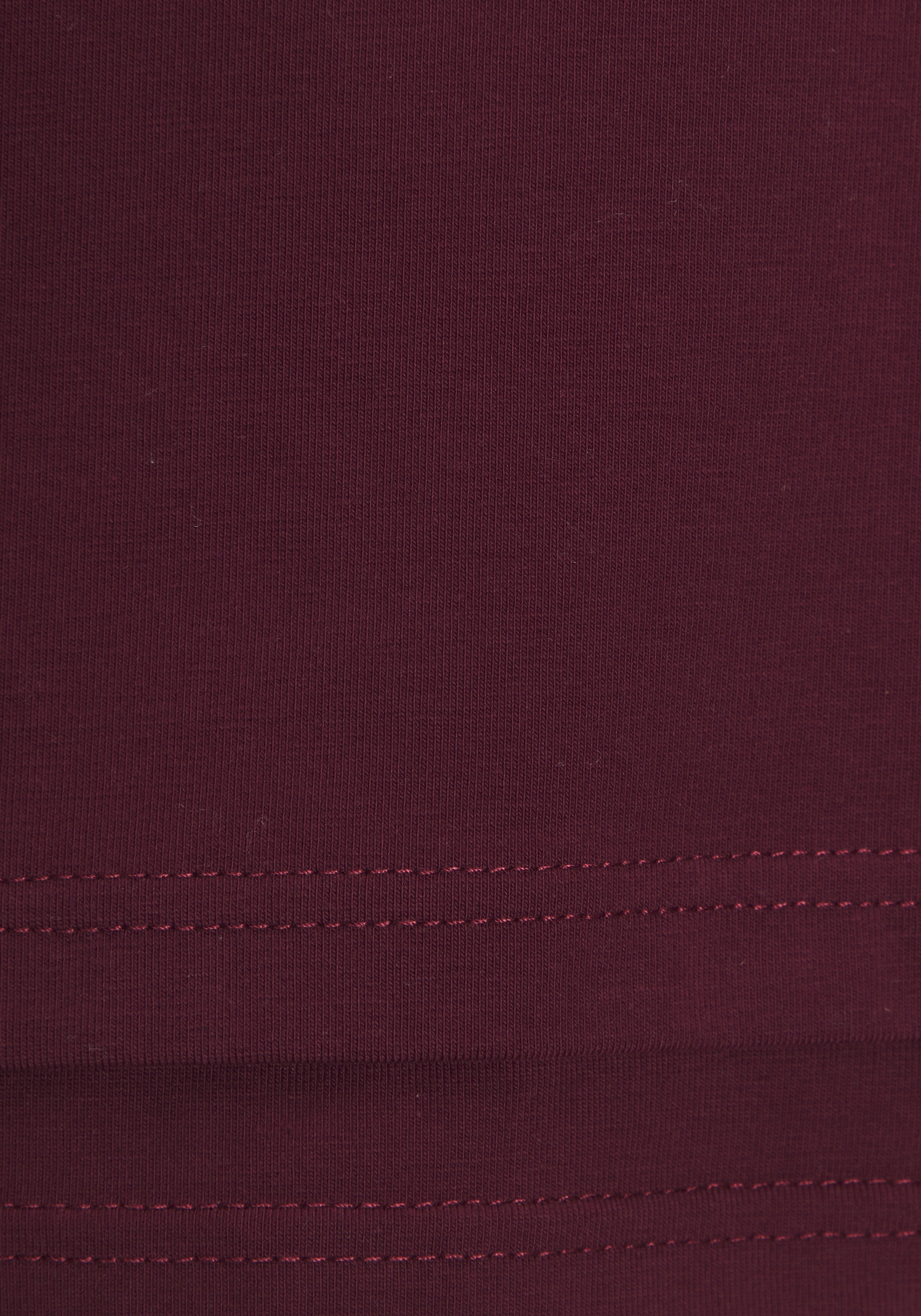 LASCANA Kurzarmshirt, mit kastigem Schnitt und Lagen-Look