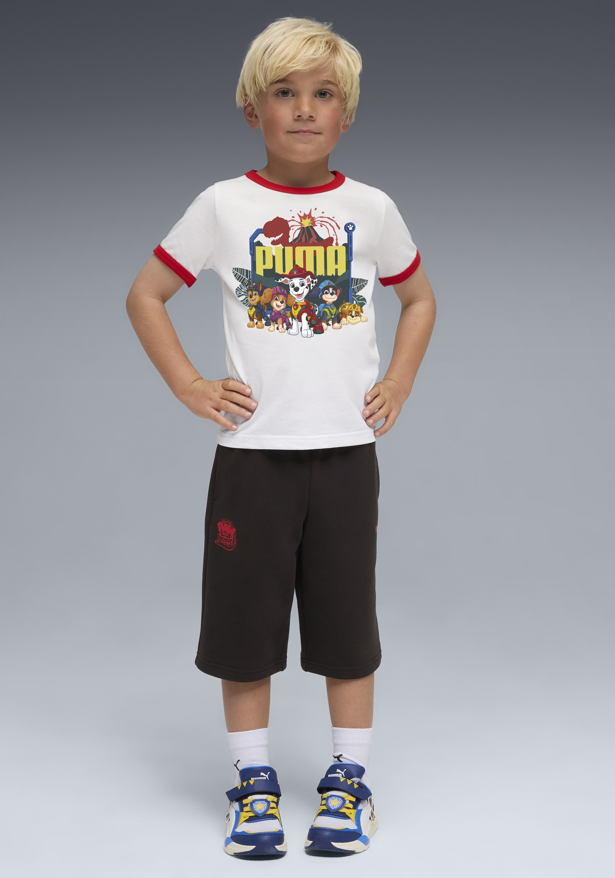 PUMA T-Shirt »X PAW PATROL RINGER TEE« Regular Fit, Kurzarm, für Kinder, mit Rundhalsausschnitt