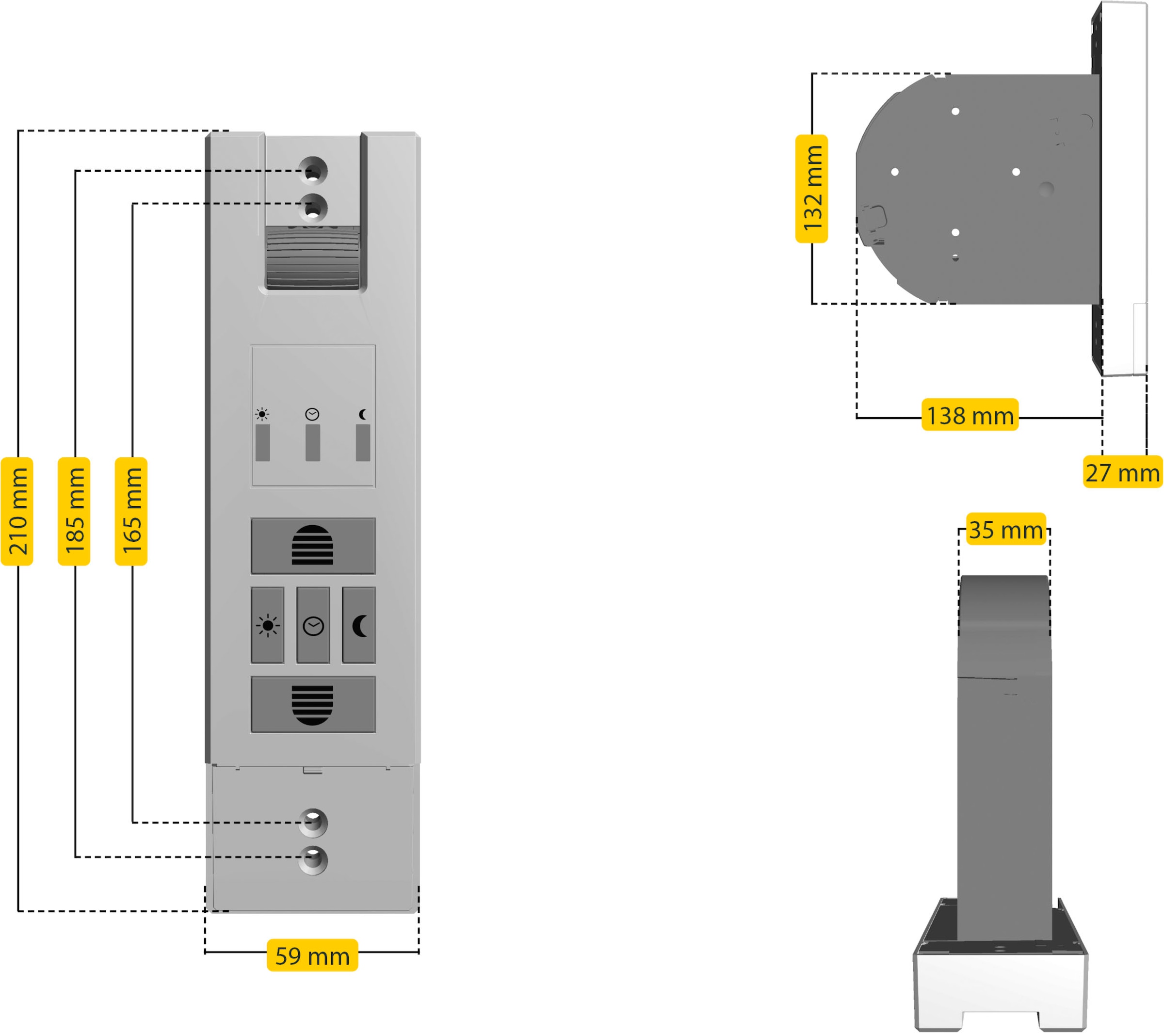 SCHELLENBERG Rollladengurt-Antrieb »Unterputz, elektrischer Gurtwickler RolloDrive 65 Standard«, bis 6 m² Fläche und 45 kg Zugkraft, Rollladensystem Maxi