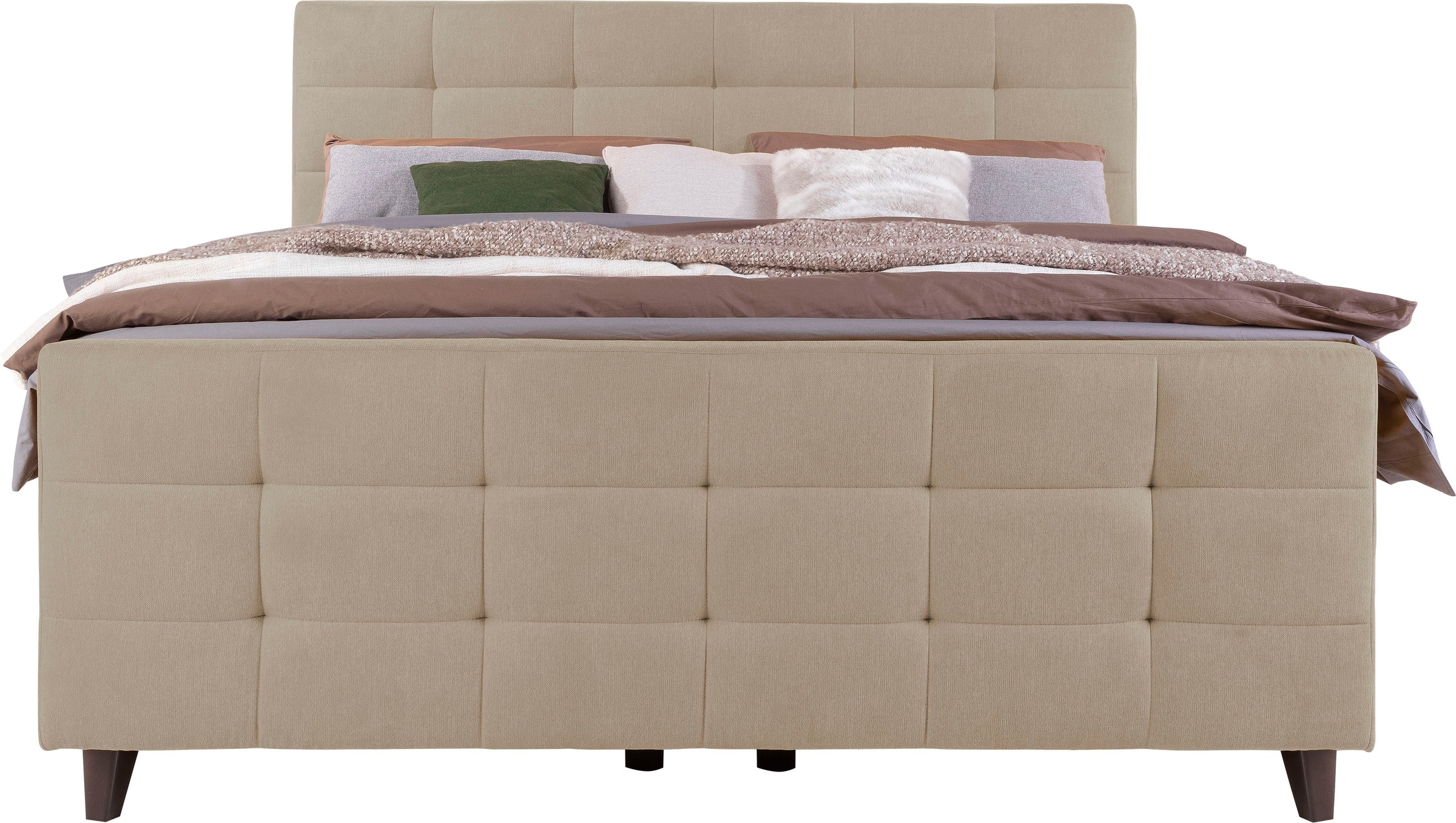 Thumbnail - alina Boxspringbett "Dory" inklusive Matratze und Topper, mit Fußteil