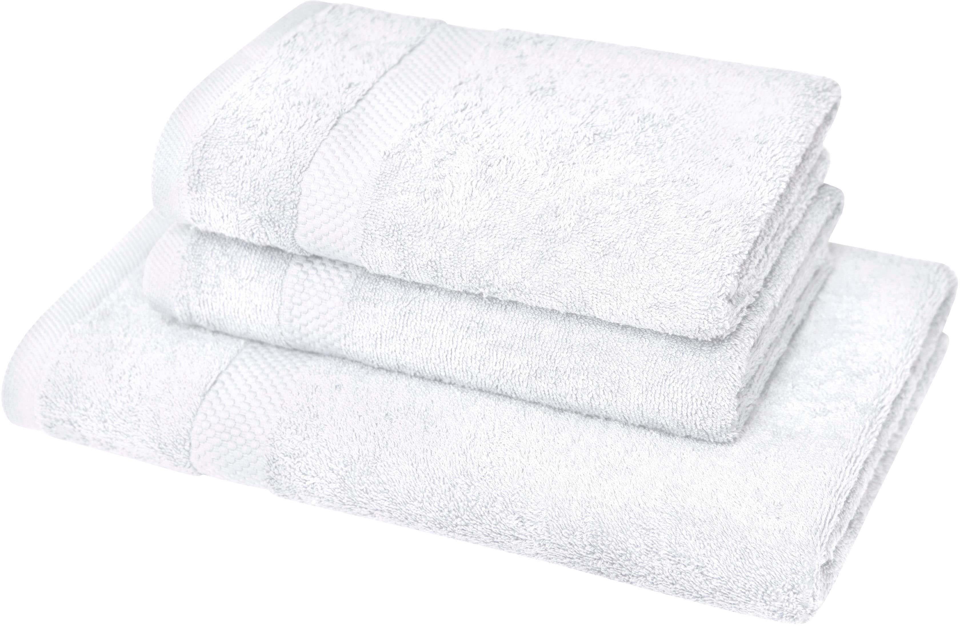 Dyckhoff Handtuch Set "Planet" Set 3 Stk. Walkfrottier 2 Handtücher (50x100cm), 1 Duschtuch (70x140cm)