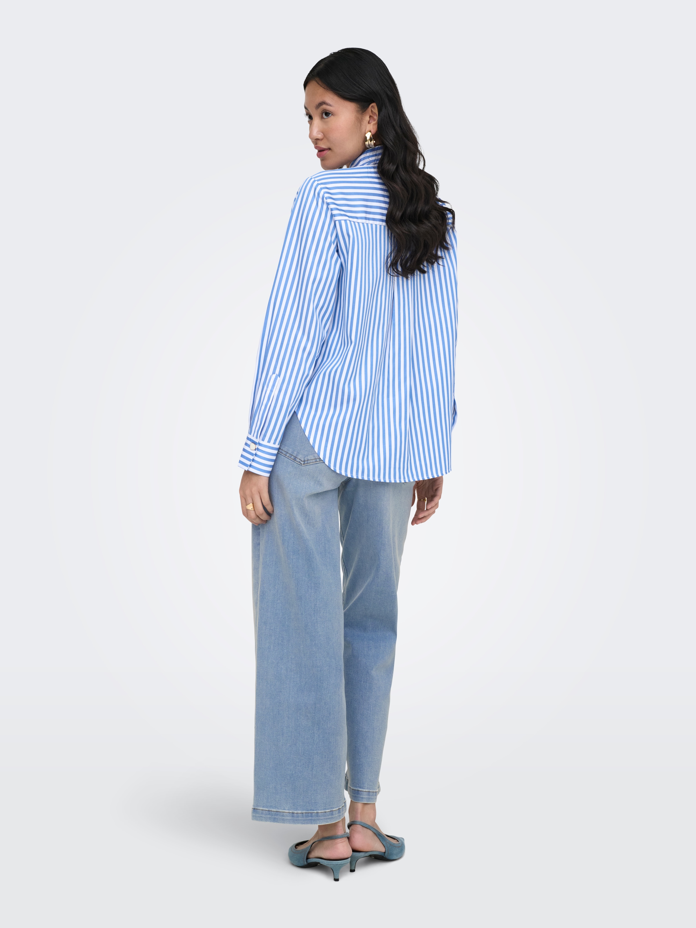 ONLY High-waist-Jeans »ONLMADISON BLUSH HW CP WD DNM CRO371NOOS« wide fit, knöchelfrei