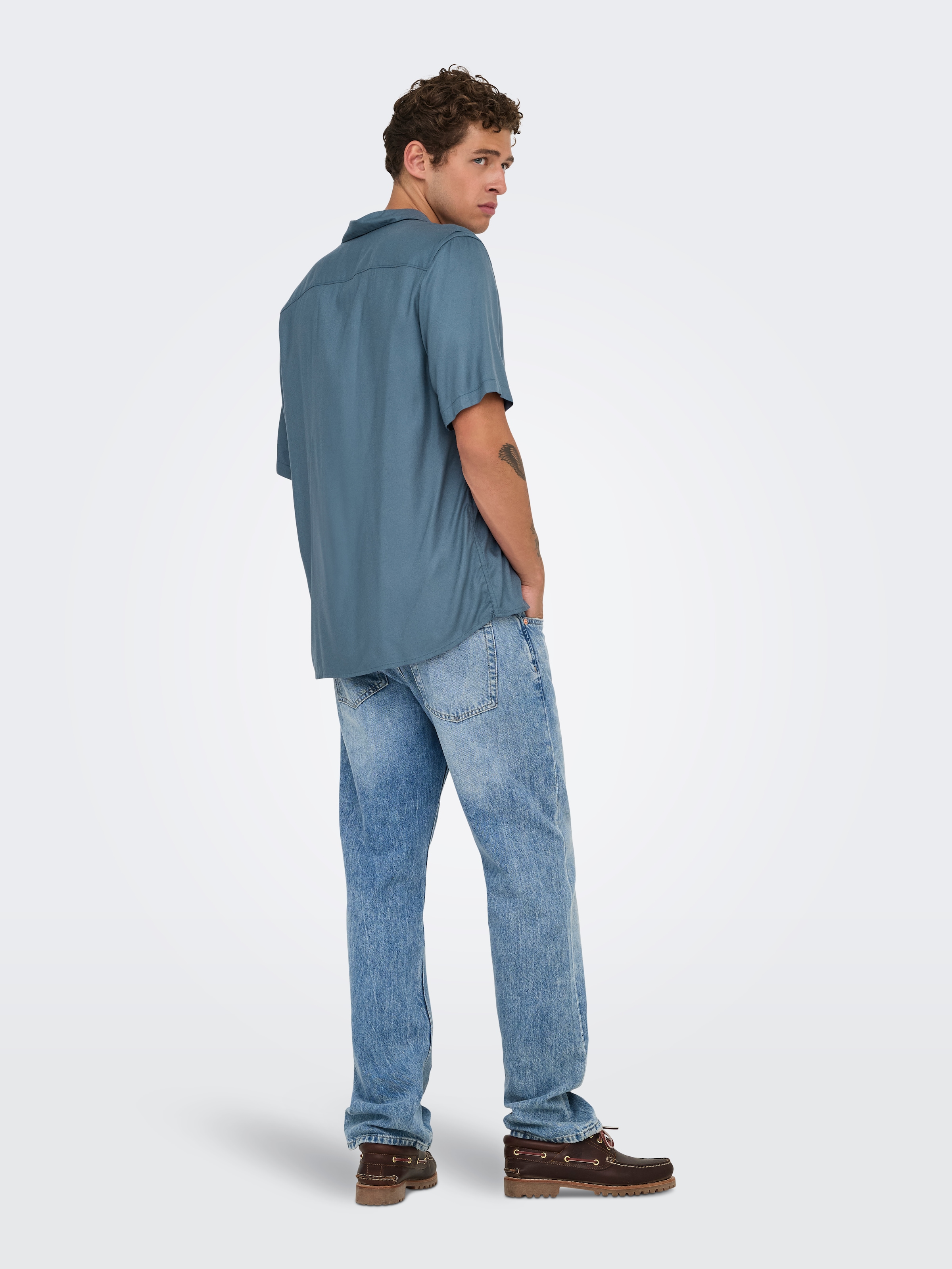 ONLY & SONS Kurzarmhemd »ONSDASH LIFE REG VISC RES SS SHIRT«