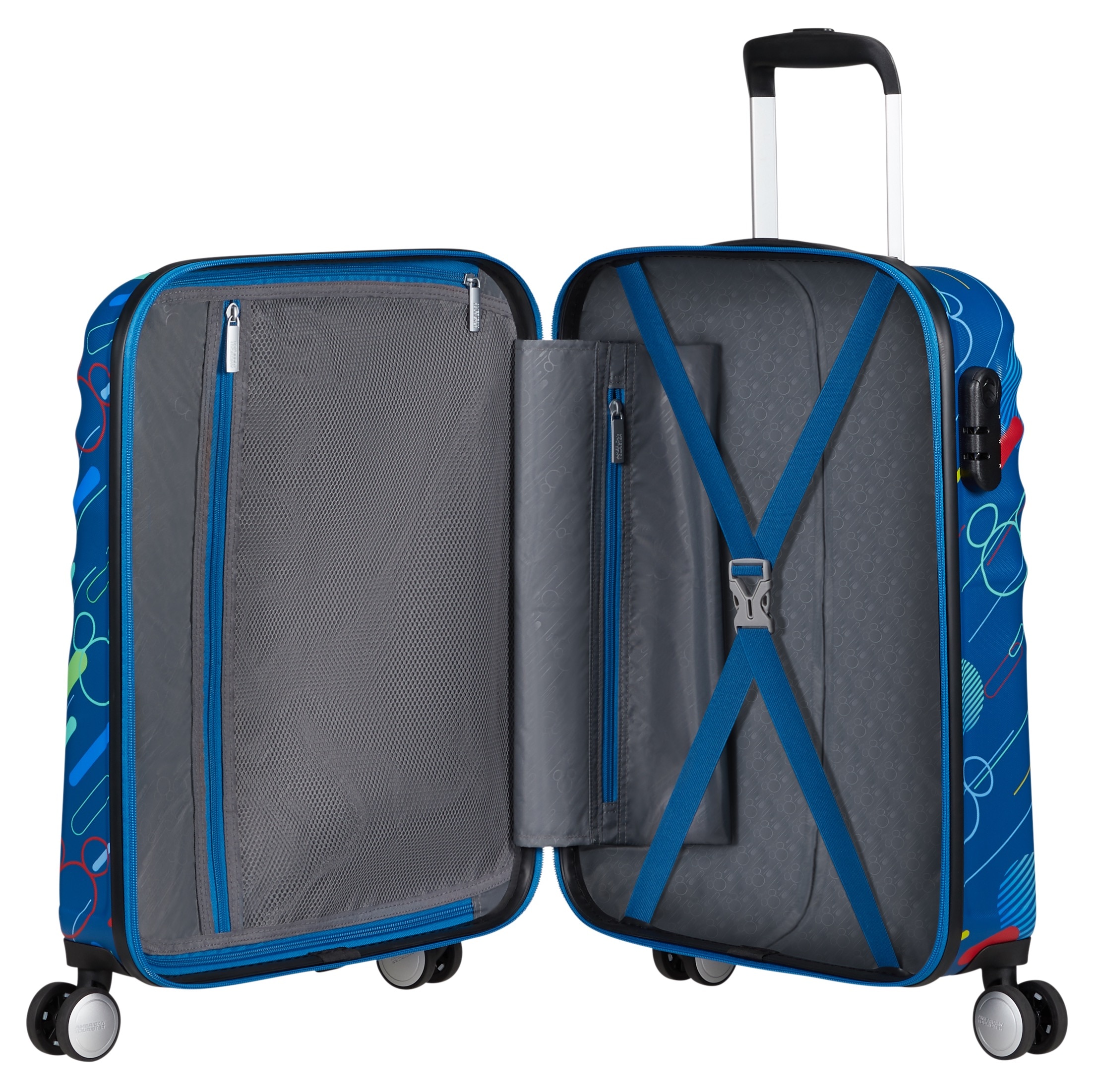 American Tourister Kinderkoffer "WAVEBREAKER DISNEY 55", 4 St. Rollen, Kinderreisegepäck Koffer TSA-Zahlenschloss