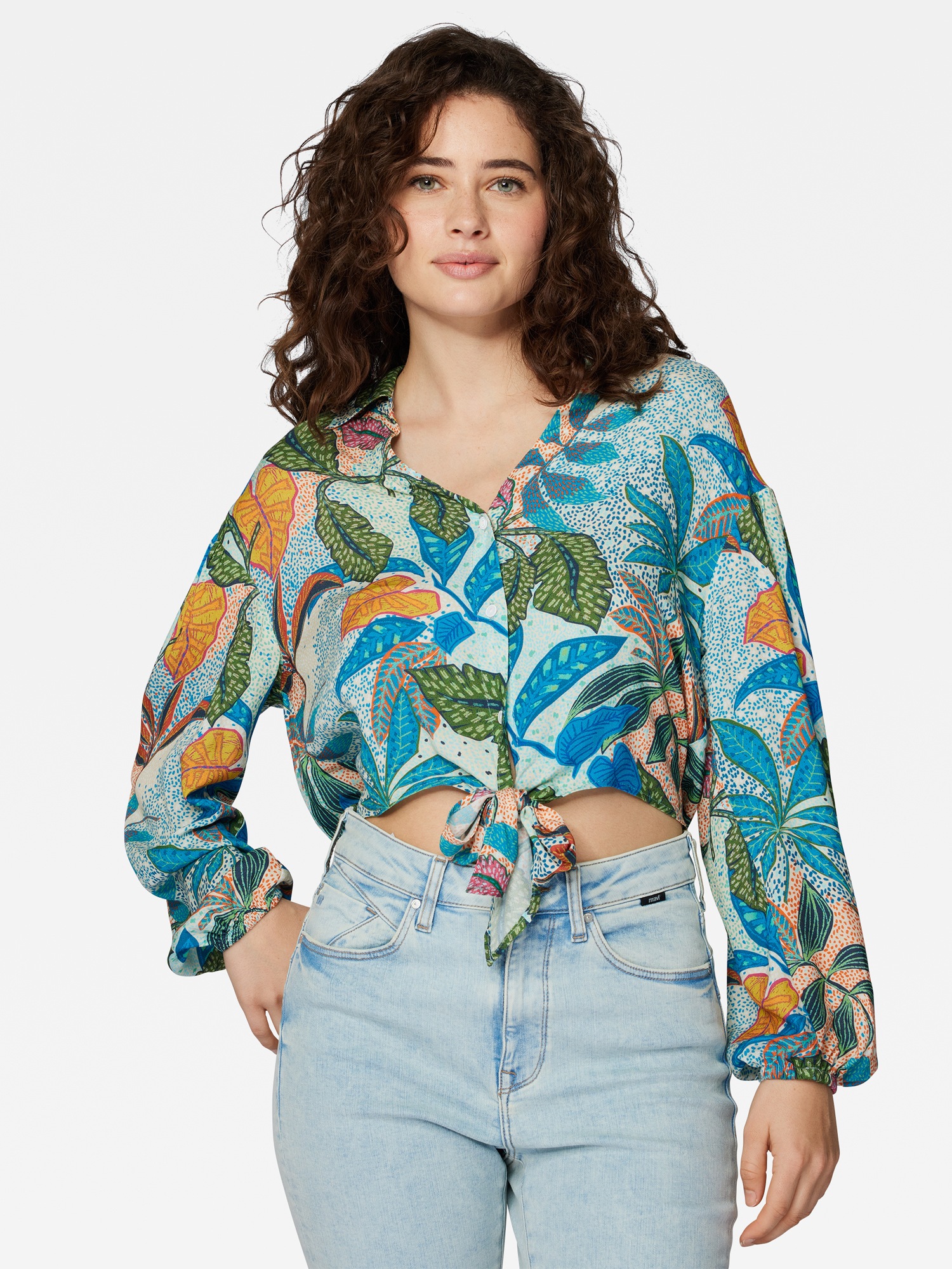 Mavi Langarmbluse »LONG SLEEVE SHIRT«, Geknotete Bluse