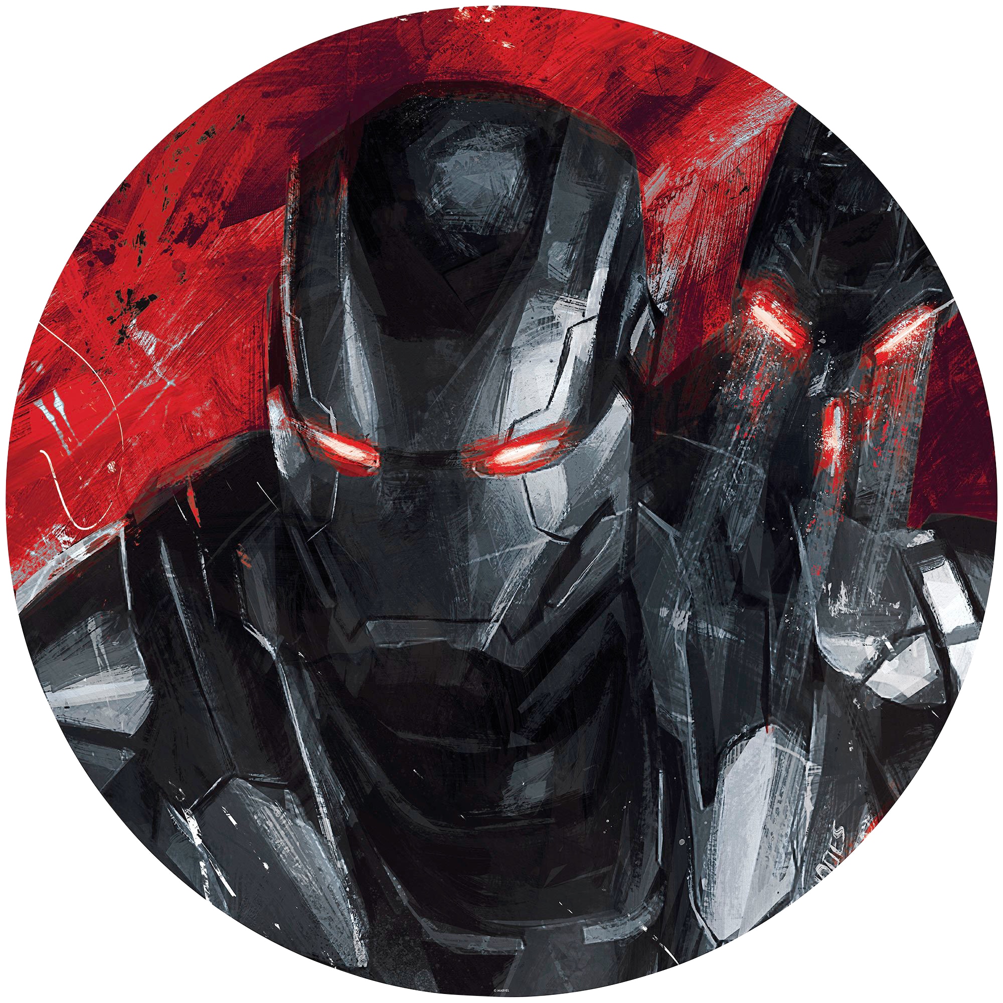 Fototapete »Avengers Painting War-Machine«, 125x125 cm (Breite x Höhe), rund und...