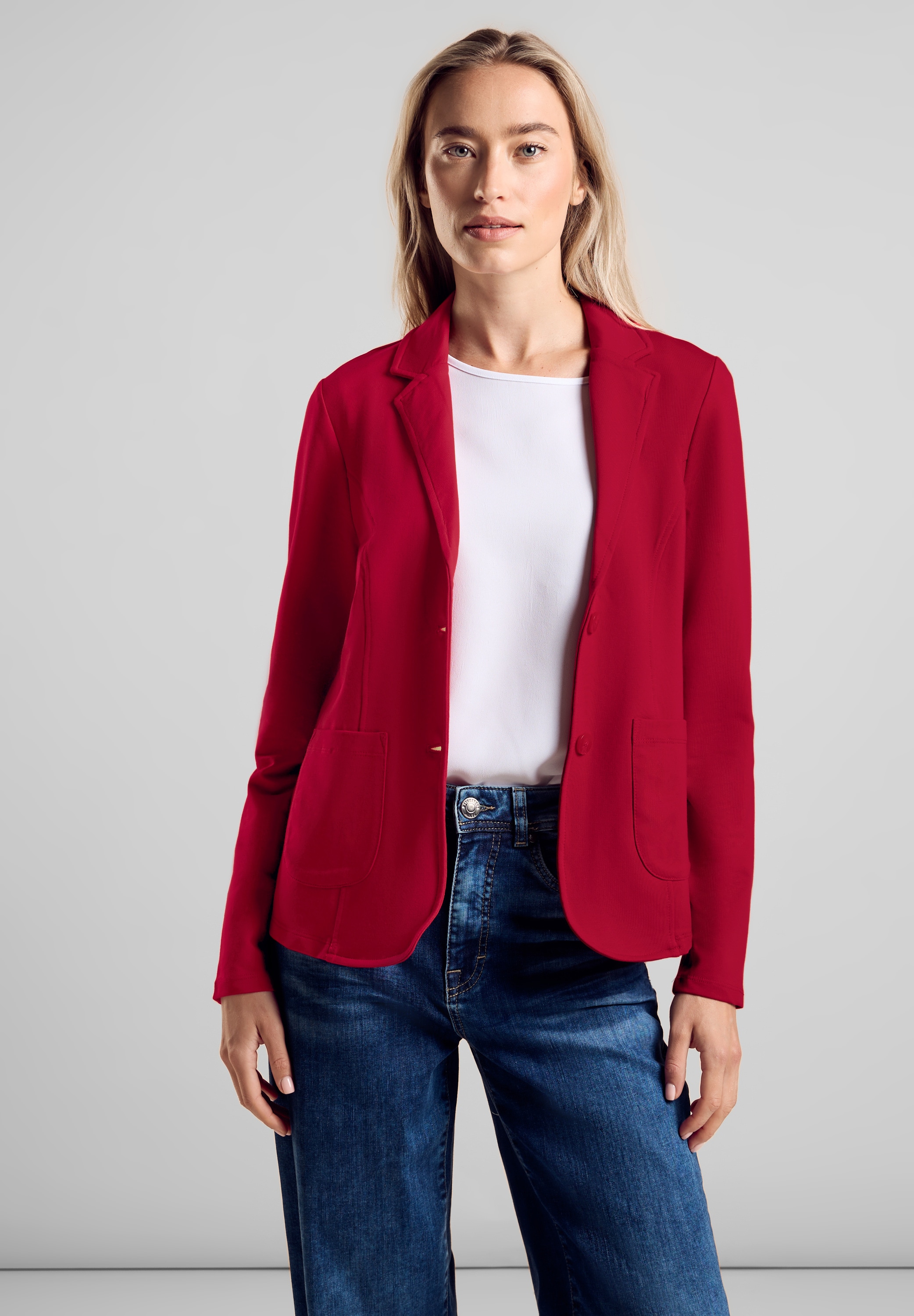 STREET ONE Sweatblazer, aus Baumwolle mit Stretchanteil