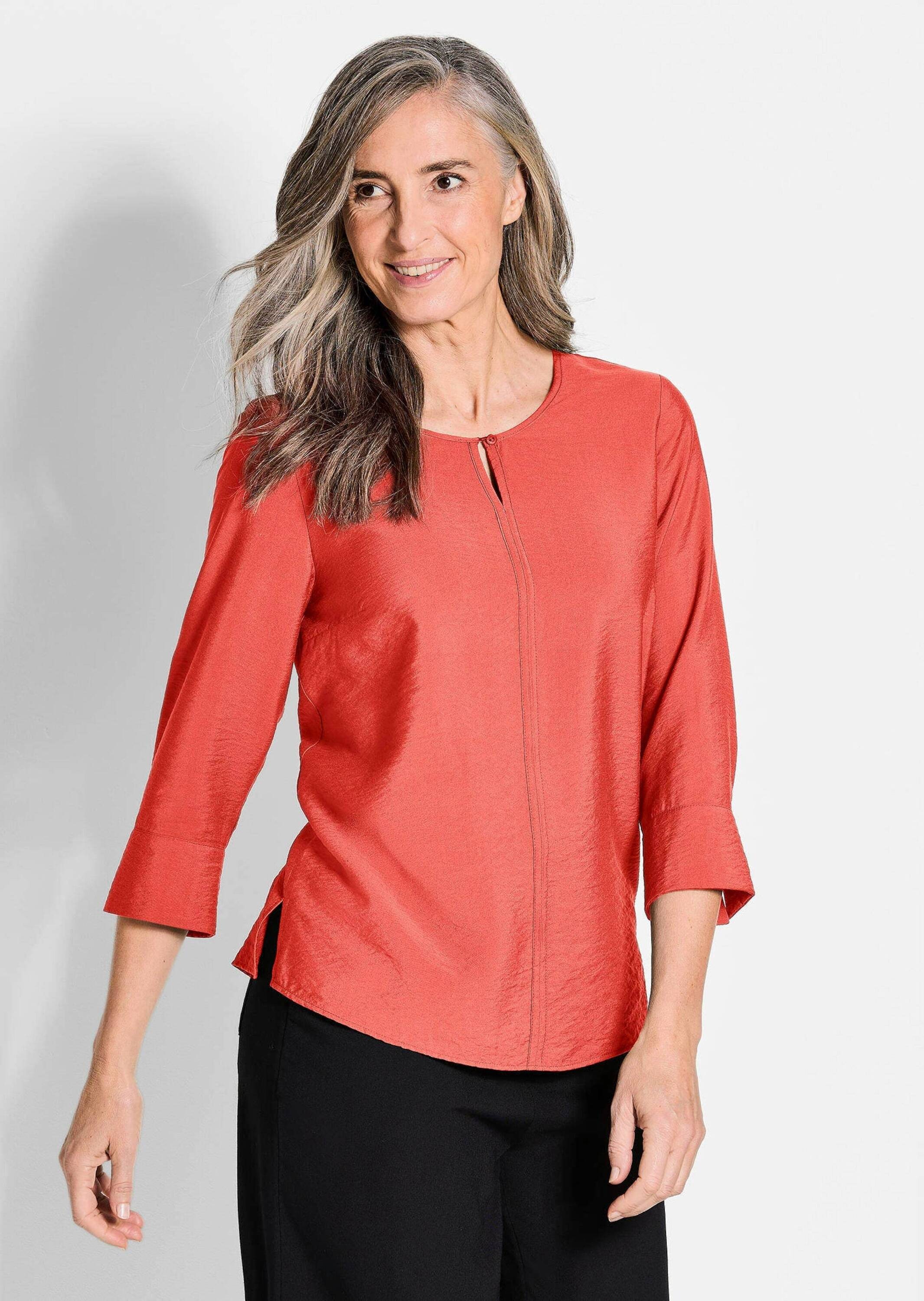 GOLDNER Schlupfbluse "Kurzgröße Elegante Schlupfbluse Damen aus Viskose mit günstig online kaufen