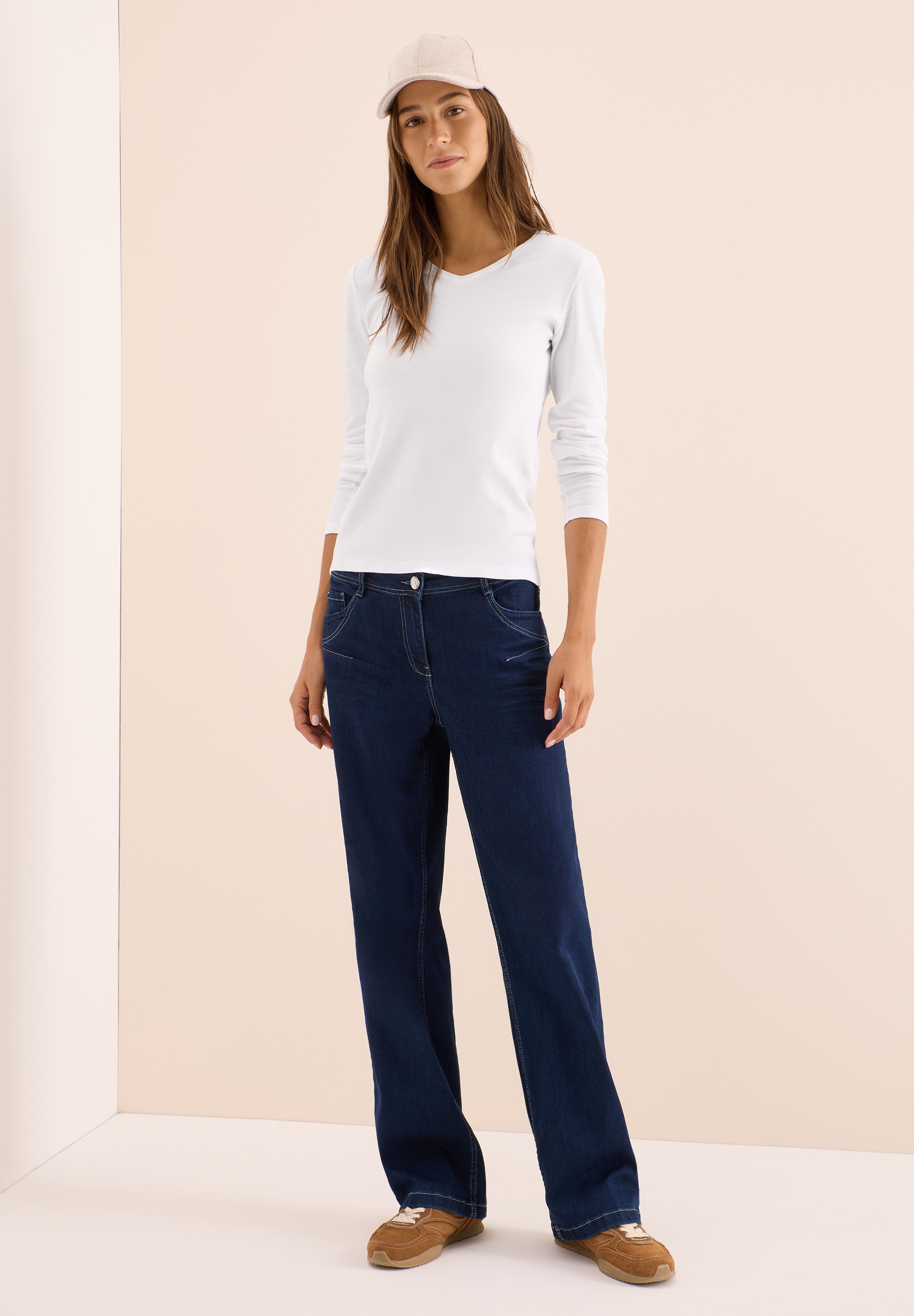 Thumbnail - Cecil Langarmshirt aus reiner Baumwolle